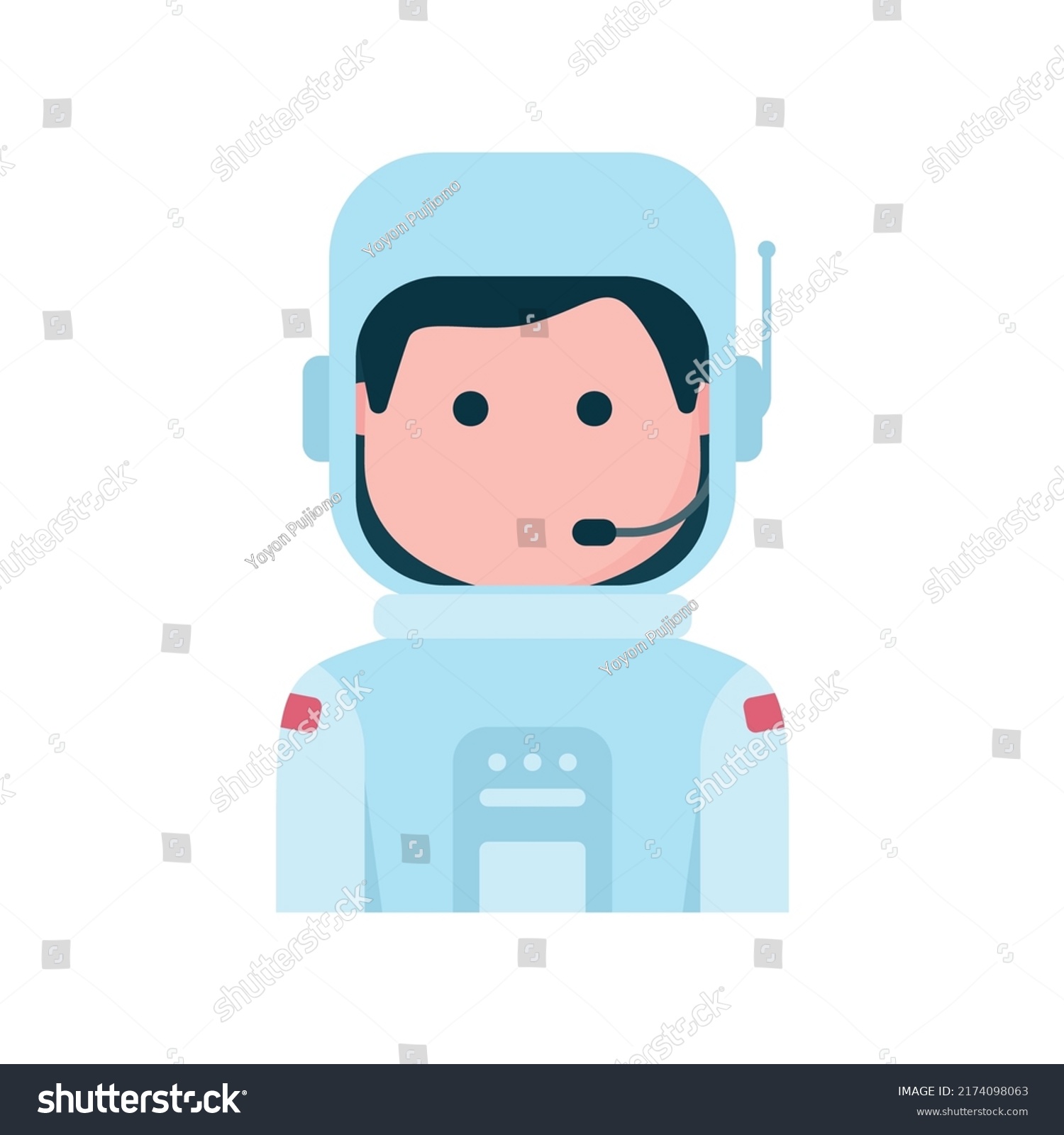 Astronaut Avatar Space Suit Helmet Stock Vector (Royalty Free ...