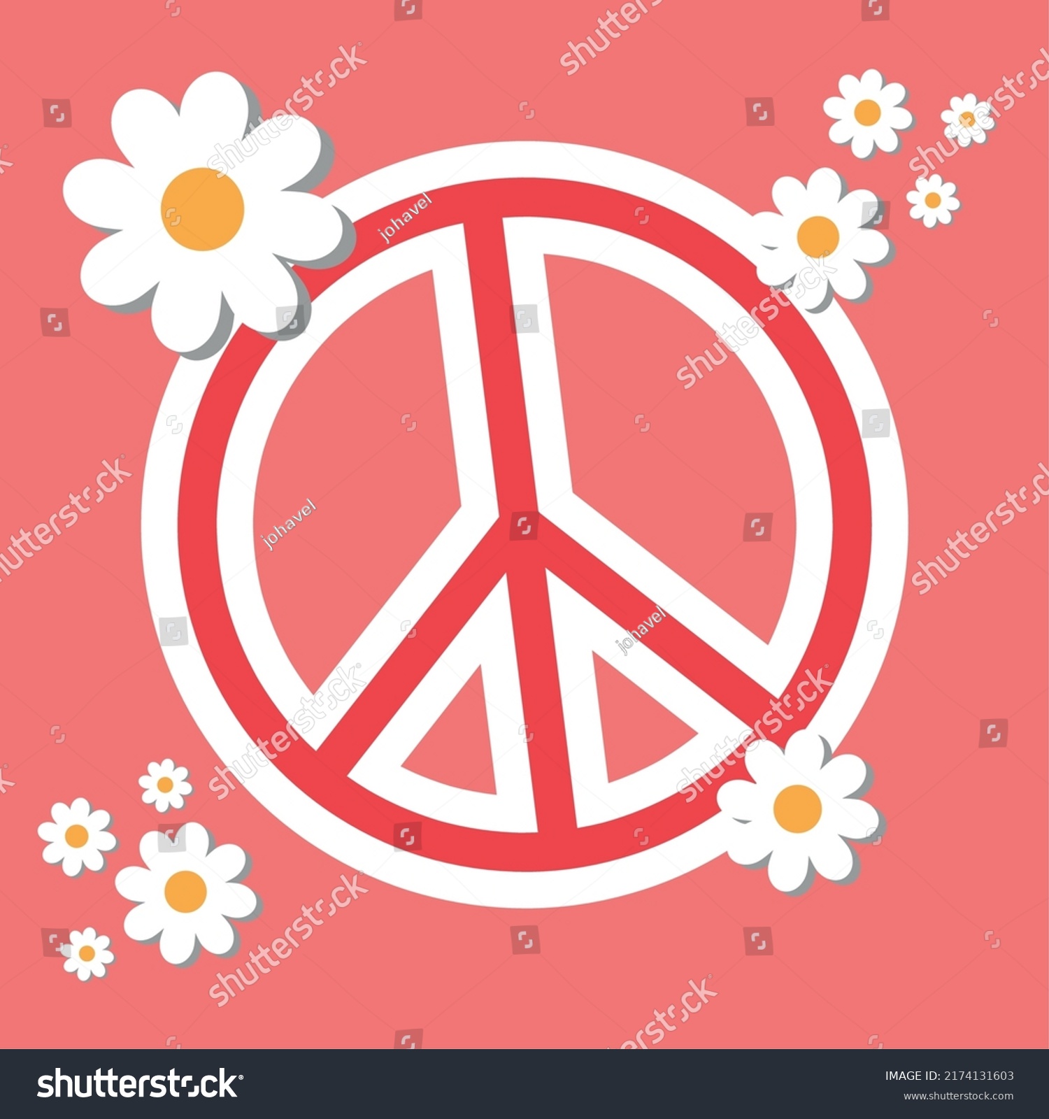 Peace Love Hippie Culture Sign Stock Vector Royalty Free 2174131603 Shutterstock 3645