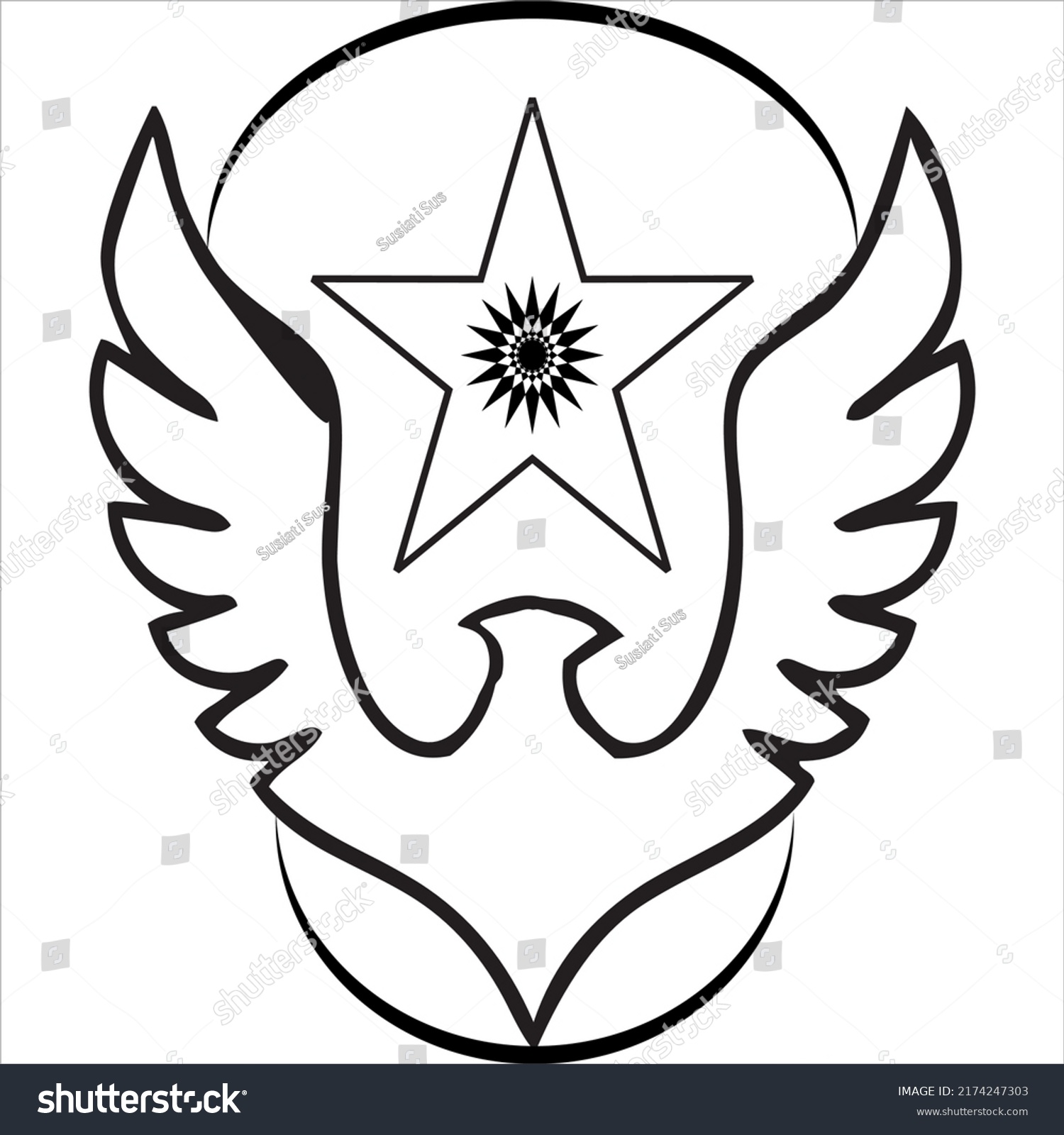 Vector Image Graffiti Logo Black White Stock Vector (Royalty Free ...