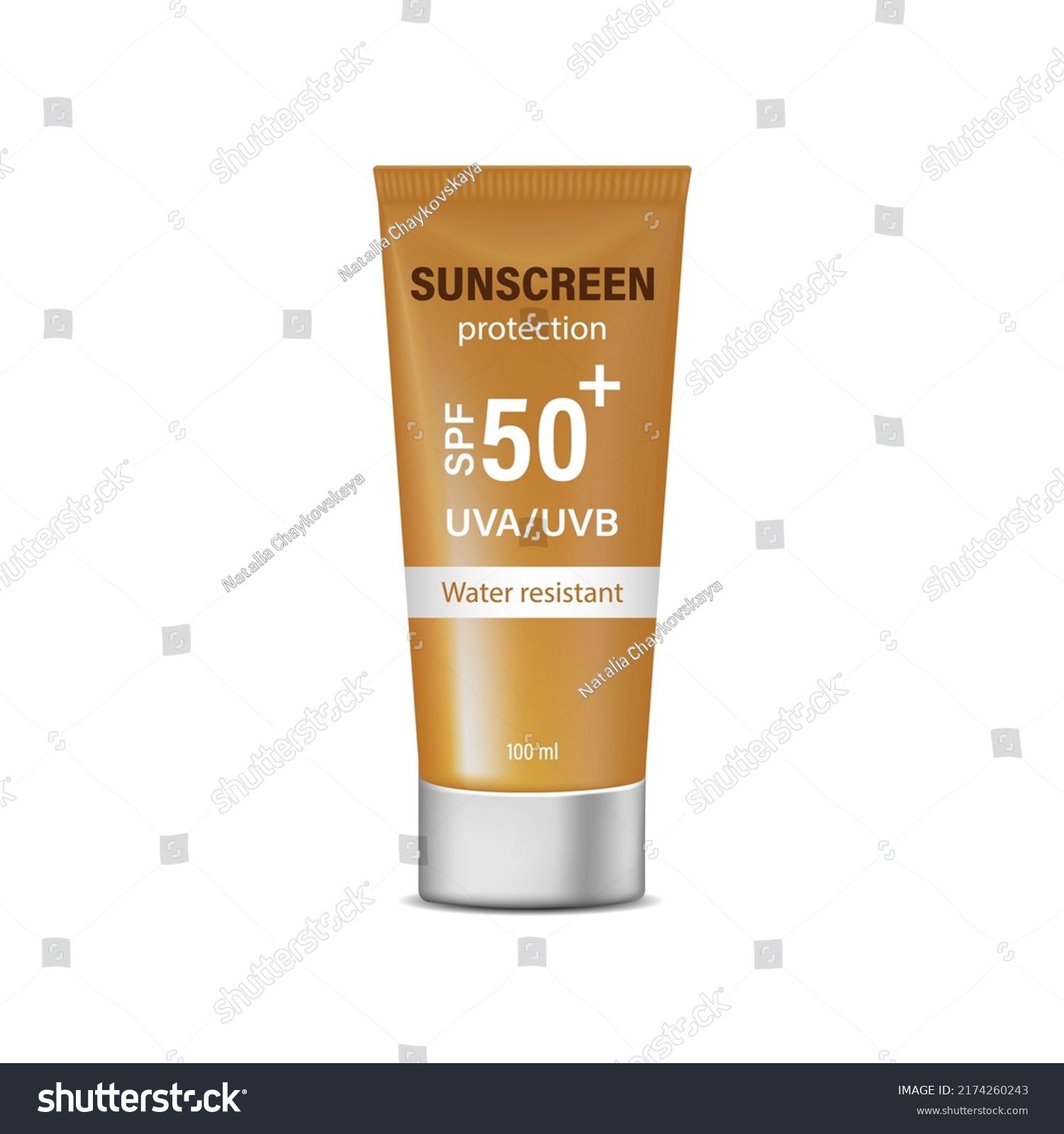 Sunscreen Vector Illustration Realistic Tube Sun Stock Vector (Royalty ...