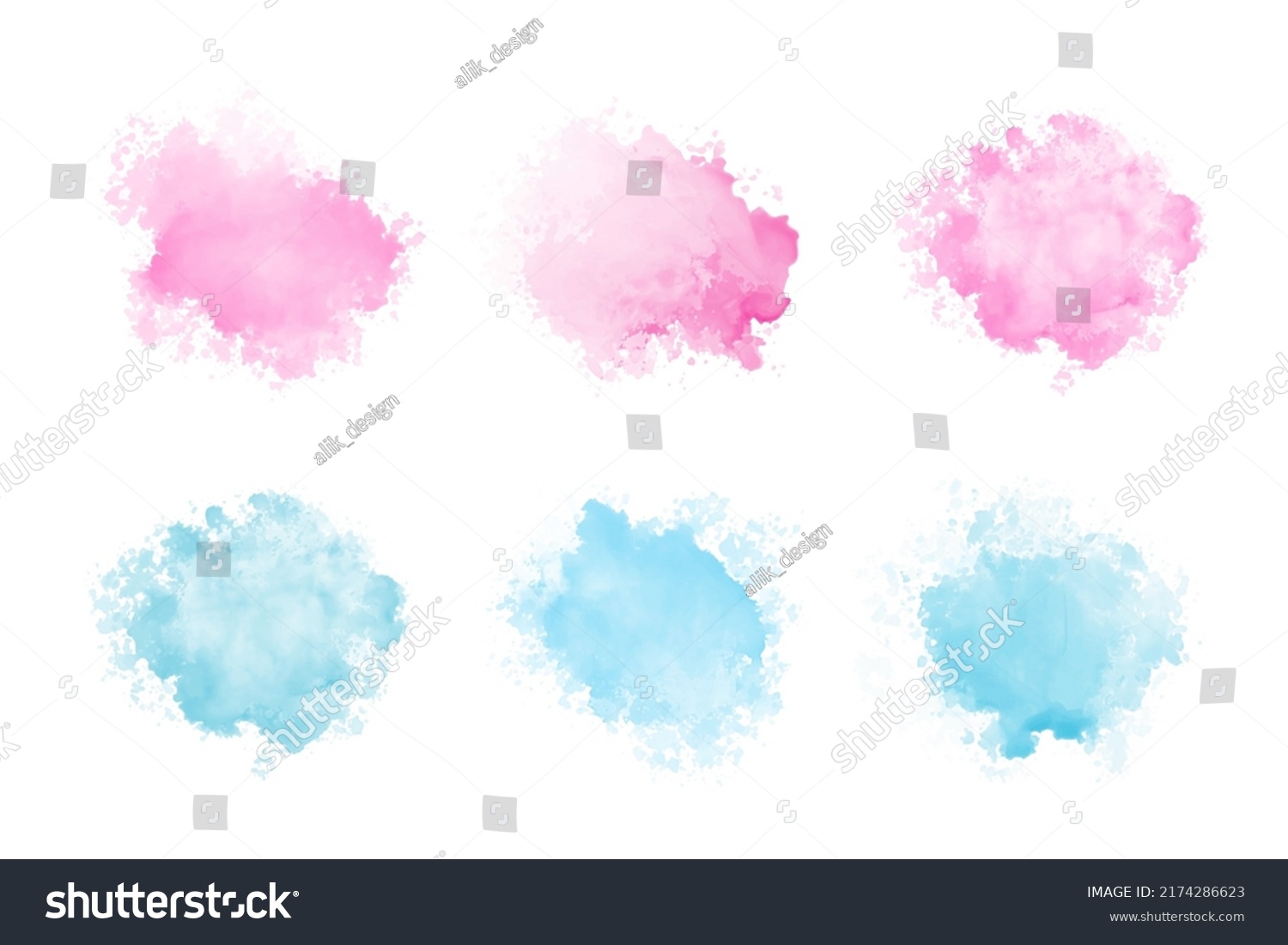 Abstract Pink Blue Watercolor Water Splash Stock Vector (Royalty Free ...