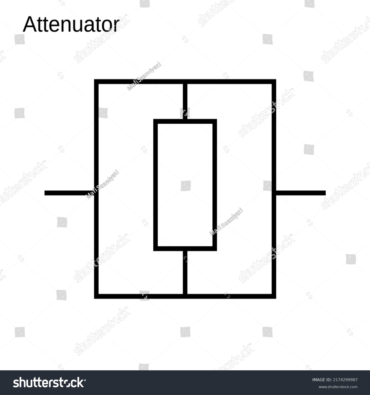 Attenuator Set Symbol Icon Isolated White Stock Vector (Royalty Free ...