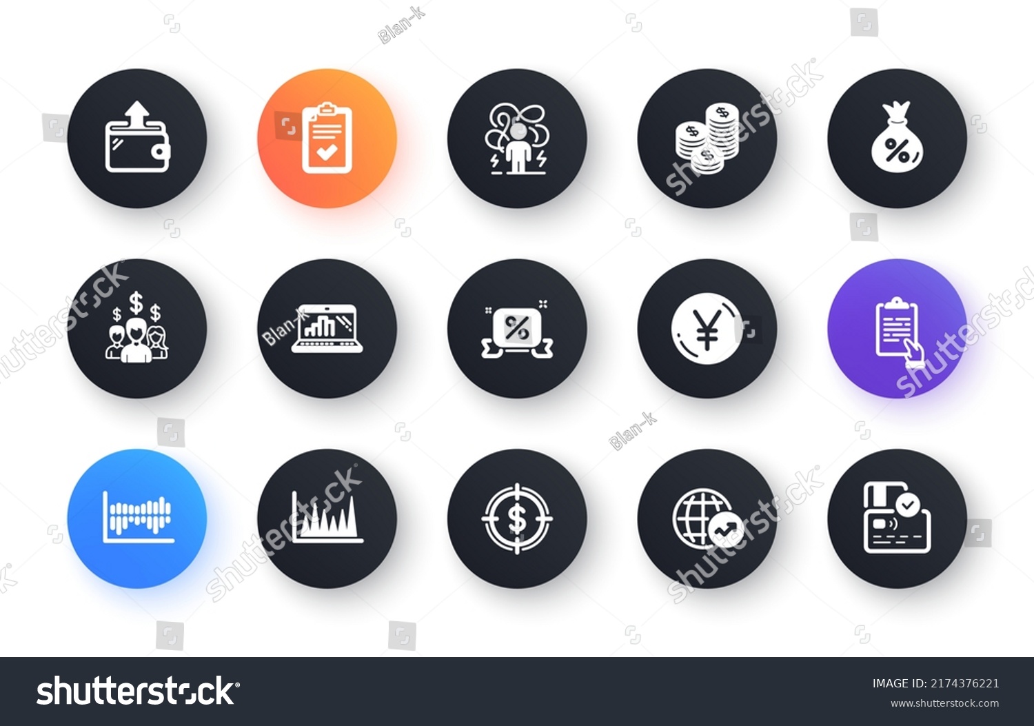 Minimal Set Checklist Wallet Column Diagram Stock Vector (Royalty Free