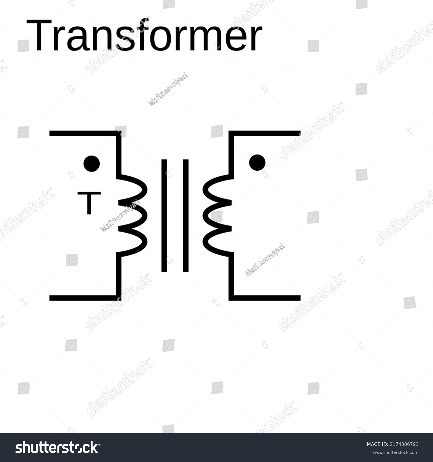 Electrical Transformer Symbols Electrical Transformer เวกเตอร์สต็อก ปลอดค่าลิขสิทธิ์ 3225