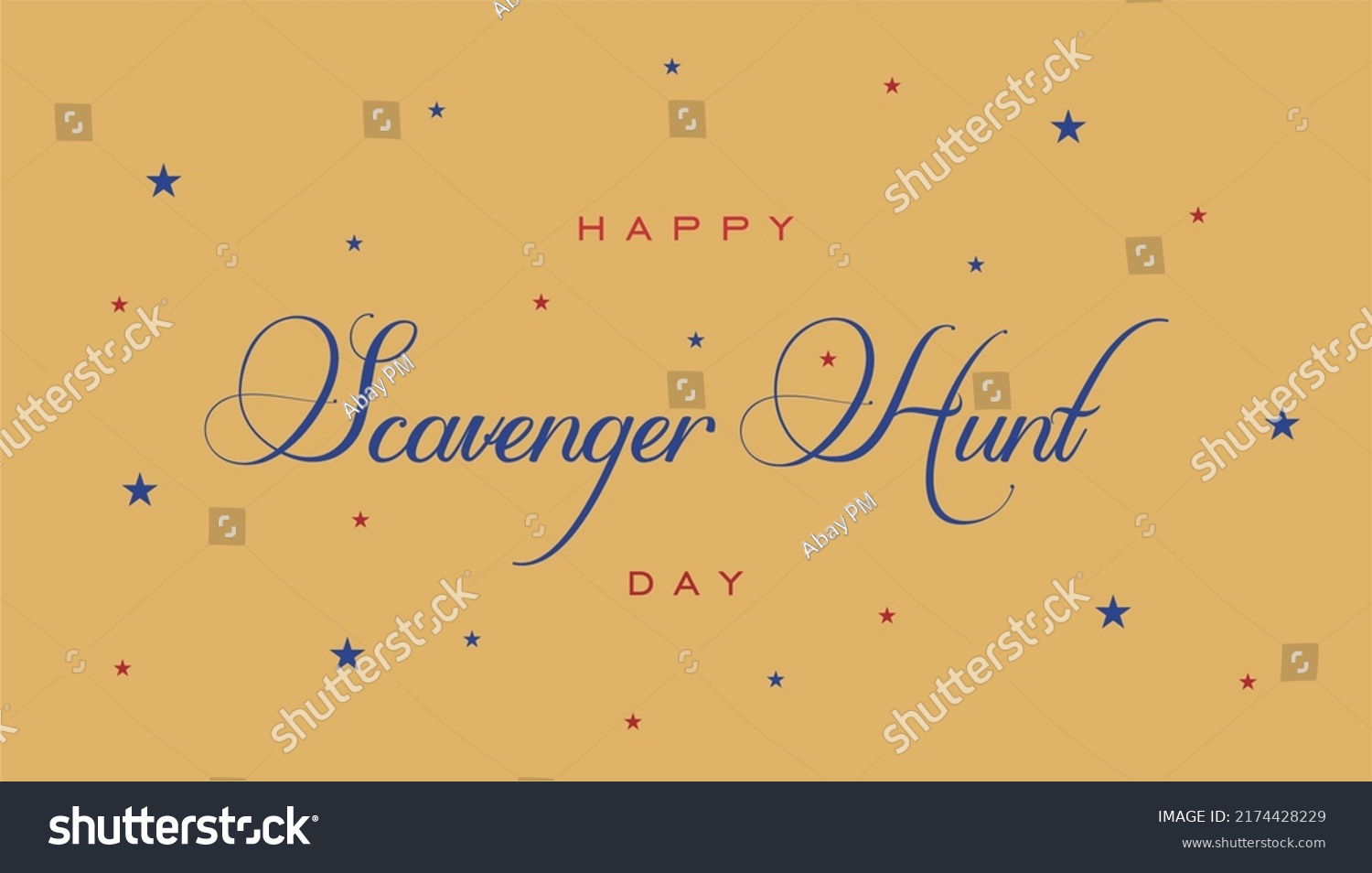 National Scavenger Hunt Day Holiday Concept Stock Vector (Royalty Free