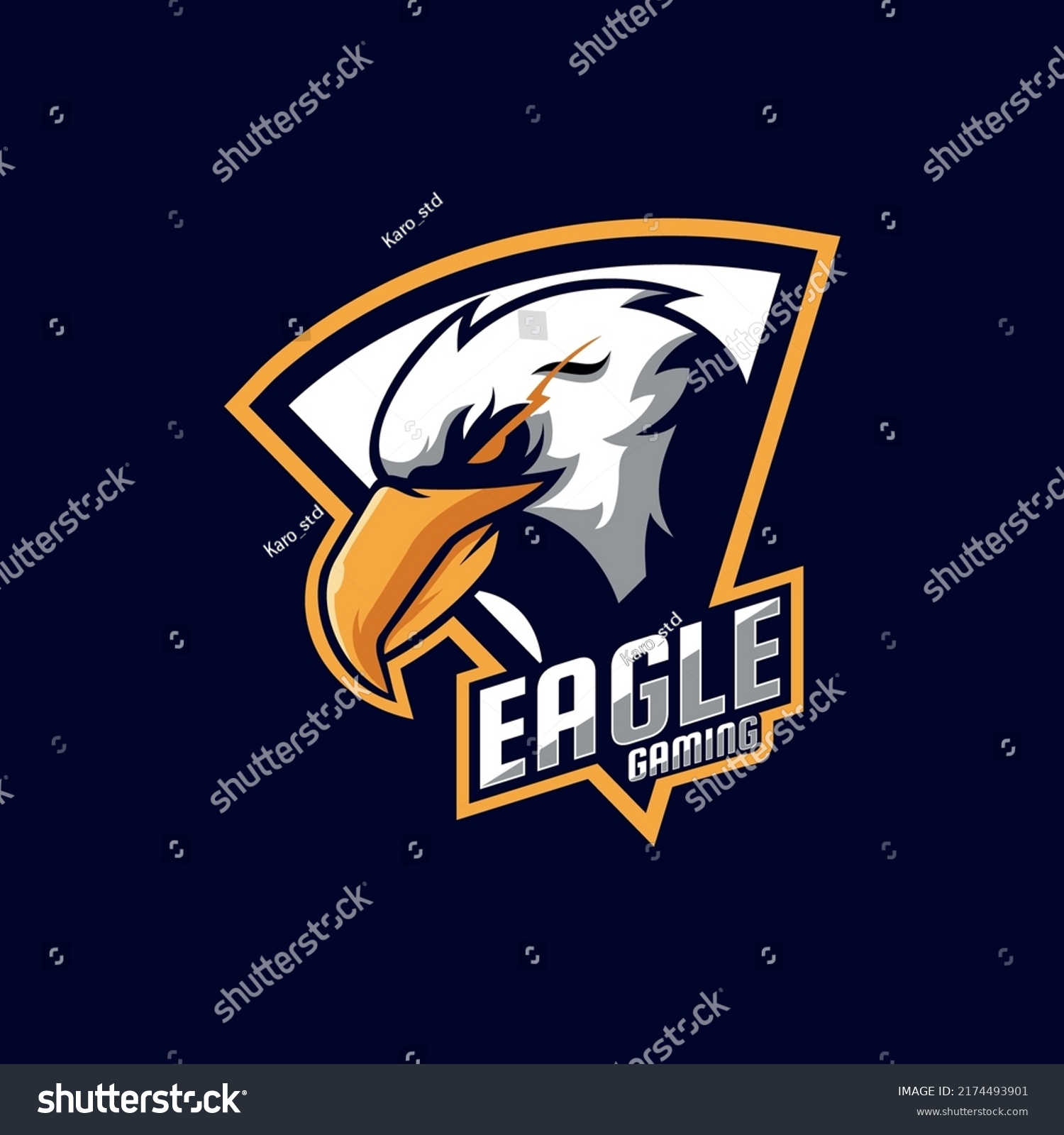 Eagle Mascot Logo Esport Logo Team Stock Vector (Royalty Free ...