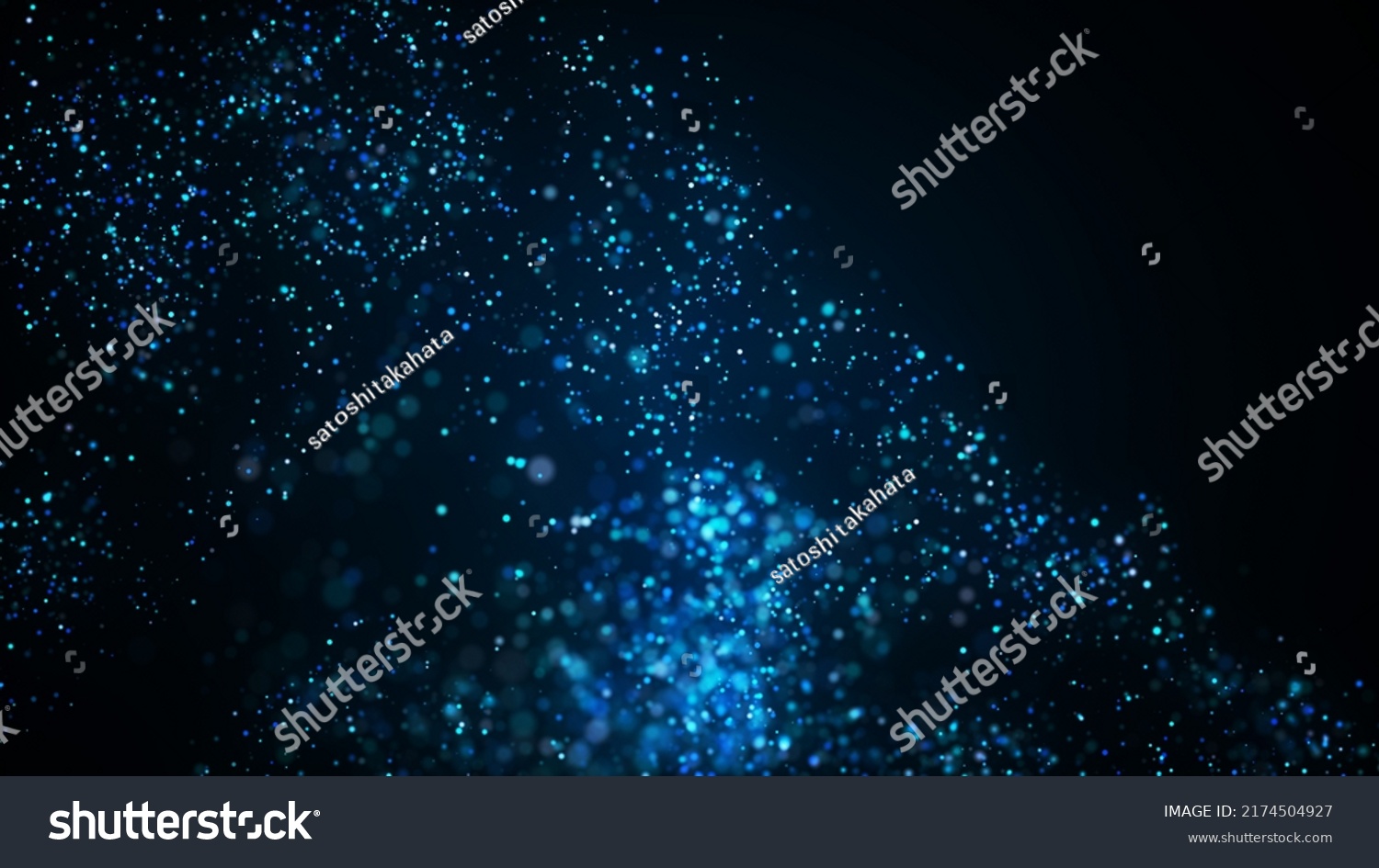 Blue Particles Glitter 3dcg Background Stock Illustration 2174504927 ...