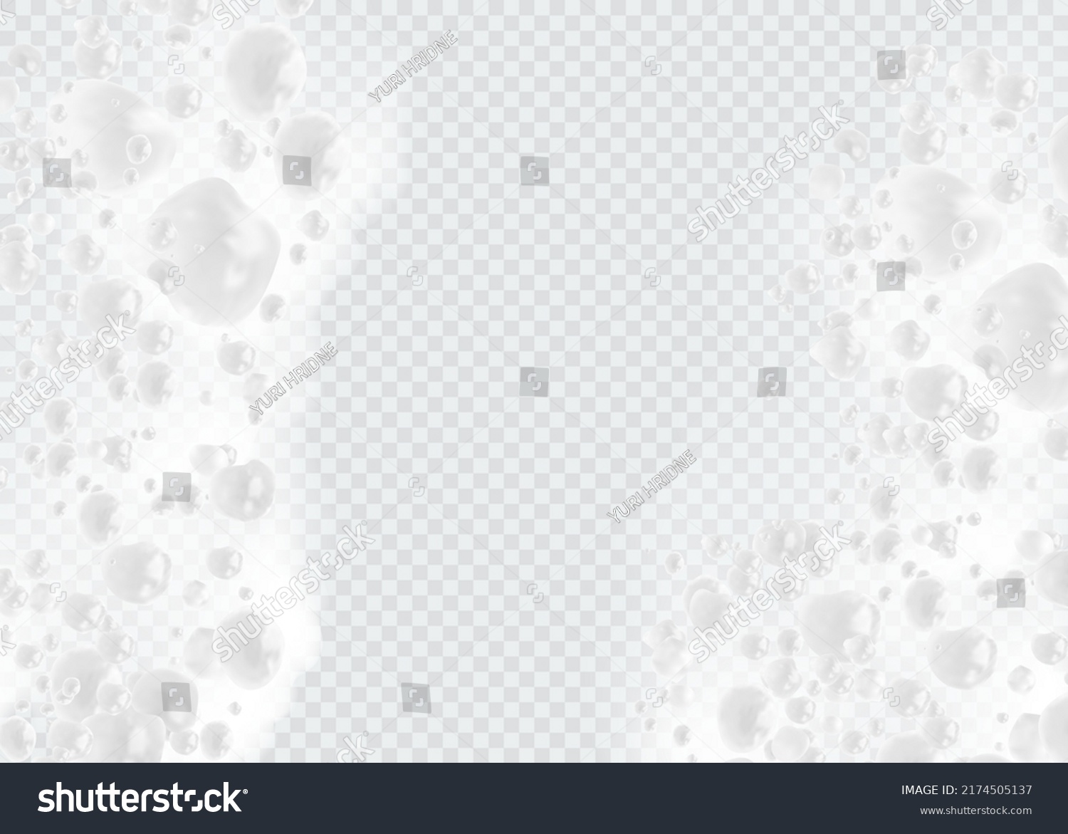 Bath Foam Shampoo Bubbles Isolated On Stock Vector (Royalty Free