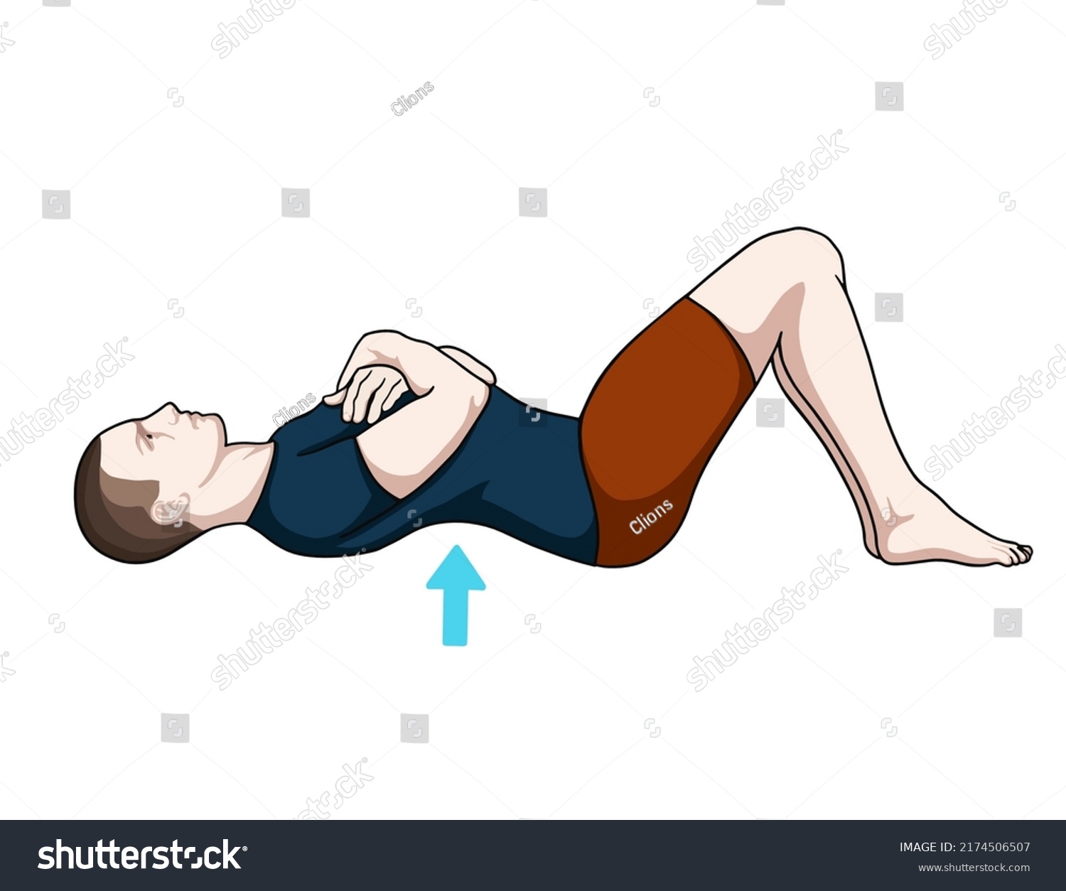 Exercise Poses Vector Illustration Back Pain Stock Vector (Royalty Free ...