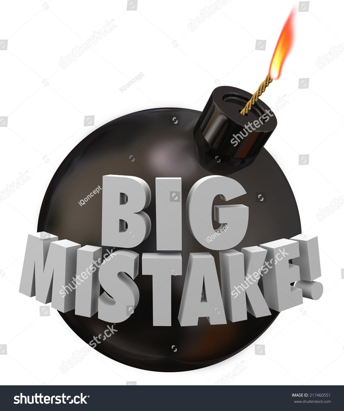 Big Mistake Words 3d Letters On Stock Illustration 217460551 | Shutterstock