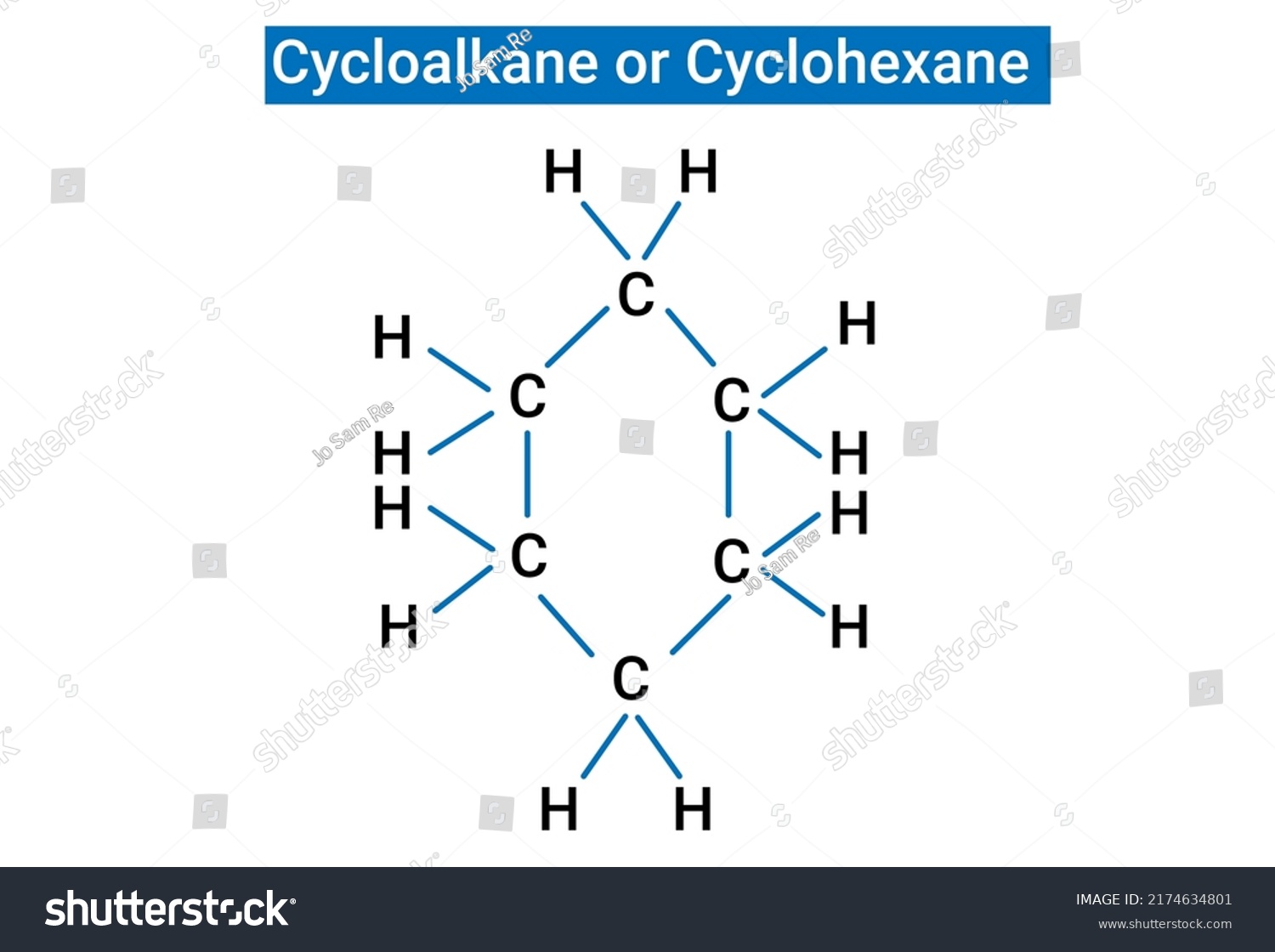 Chemical Structure Cyclohexane Cycloalkane Stock Vector (Royalty Free ...