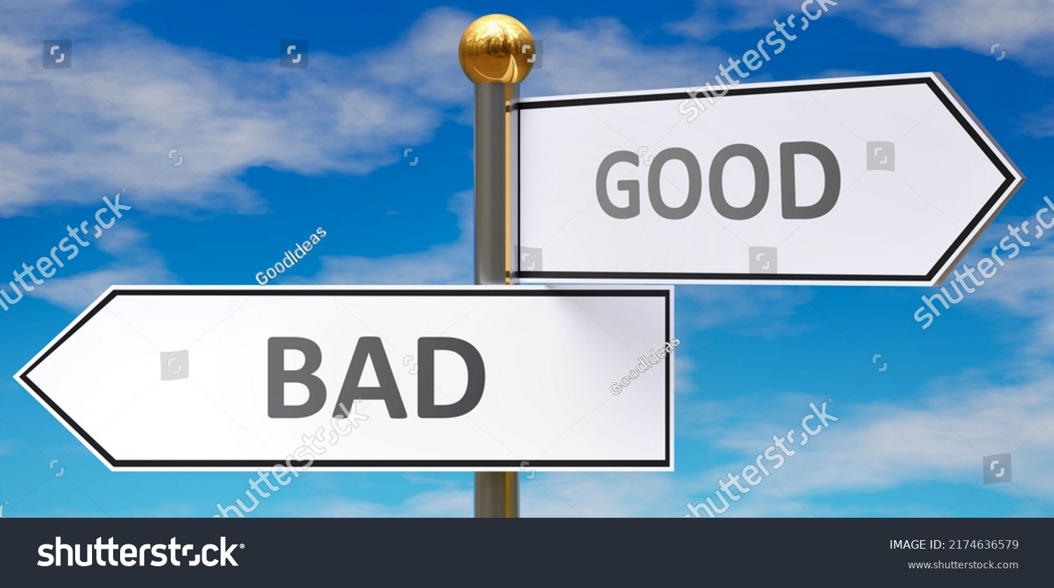 Bad Good Different Choices Life Pictured Stock Illustration 2174636579 ...