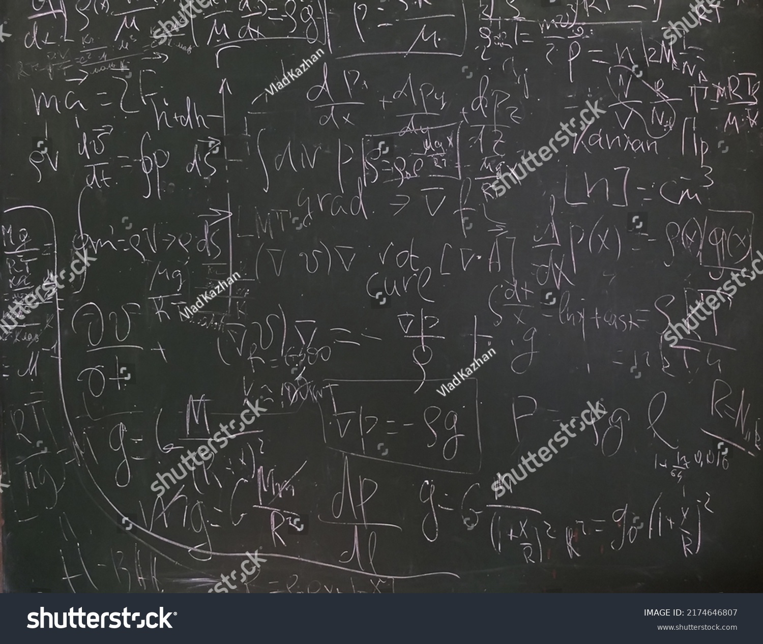 Formulas On Board Learning Process Science Stock Photo 2174646807 ...