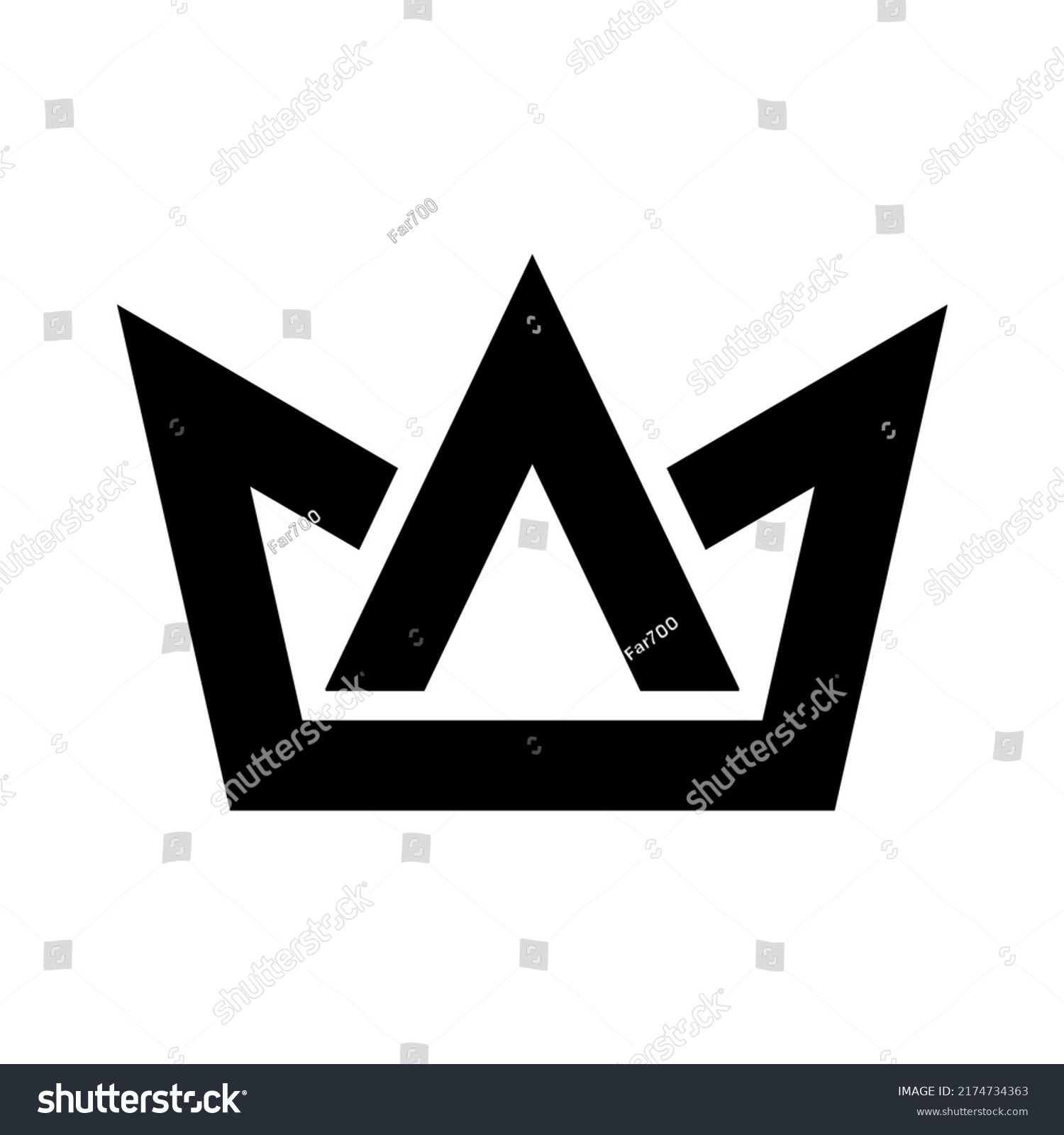 Crown Icon Black Contour Linear Silhouette Stock Vector (royalty Free 