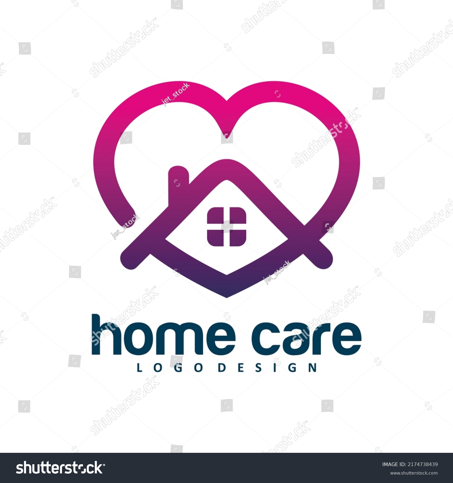 Love Home Care Logo Design Stock Vector Royalty Free 2174738439   Stock Vector Love Home Care Logo Design 2174738439 