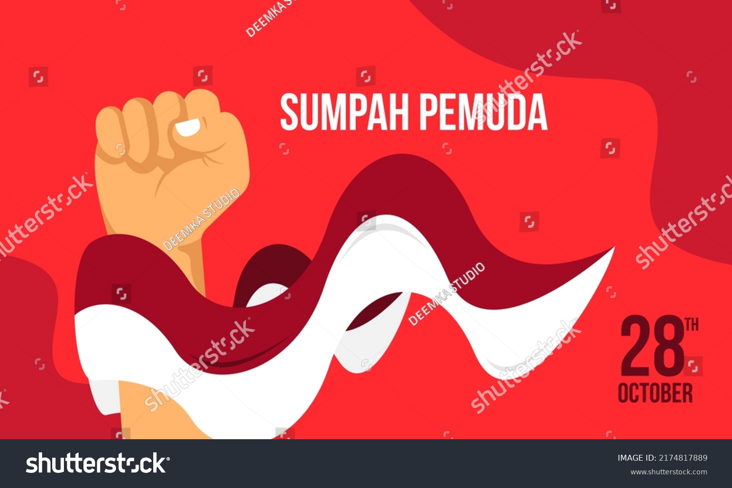 Celebrate Sumpah Pemuda Youth Pledge Day Stock Vector (Royalty Free ...