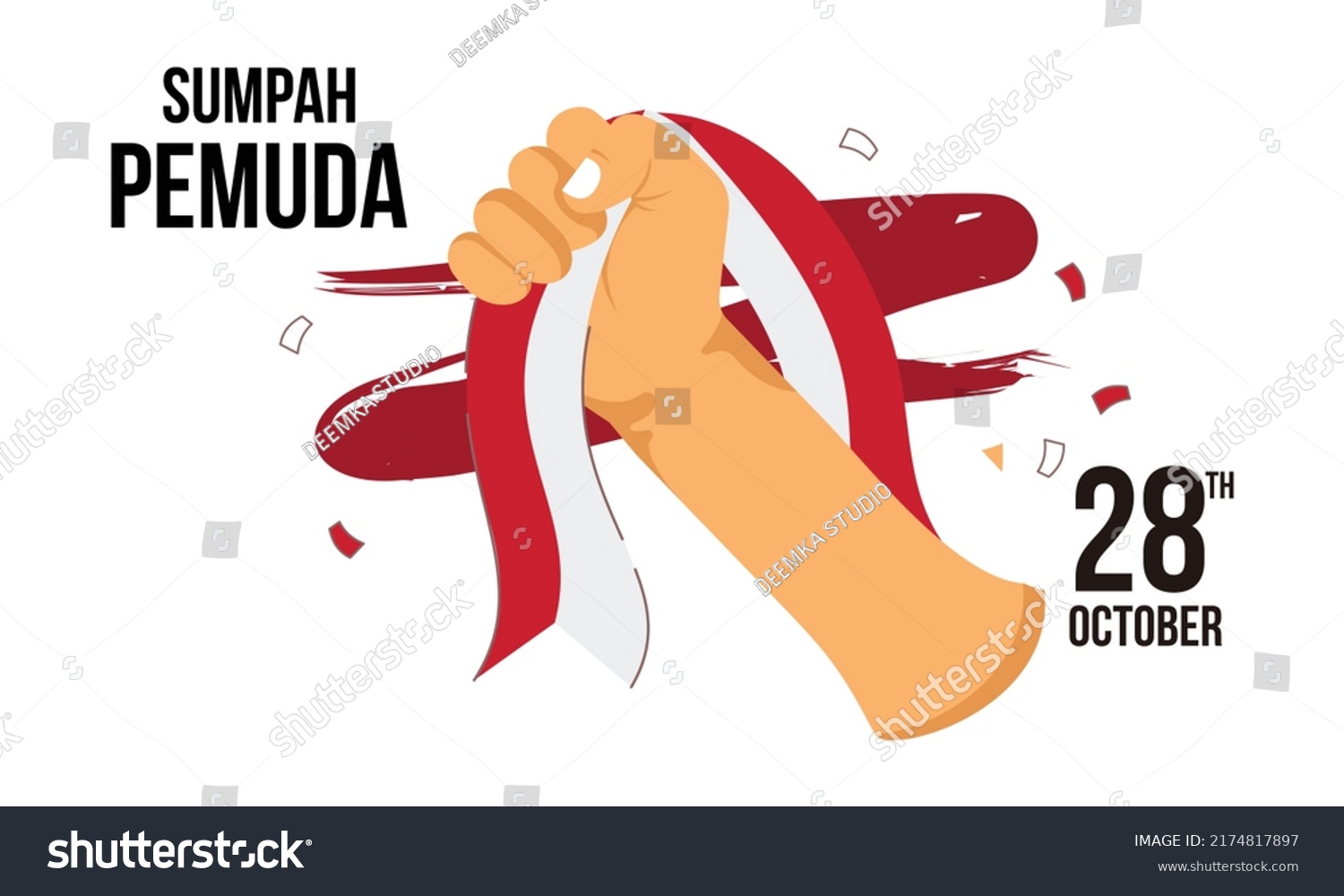 Celebrate Sumpah Pemuda Youth Pledge Day Stock Vector (Royalty Free ...