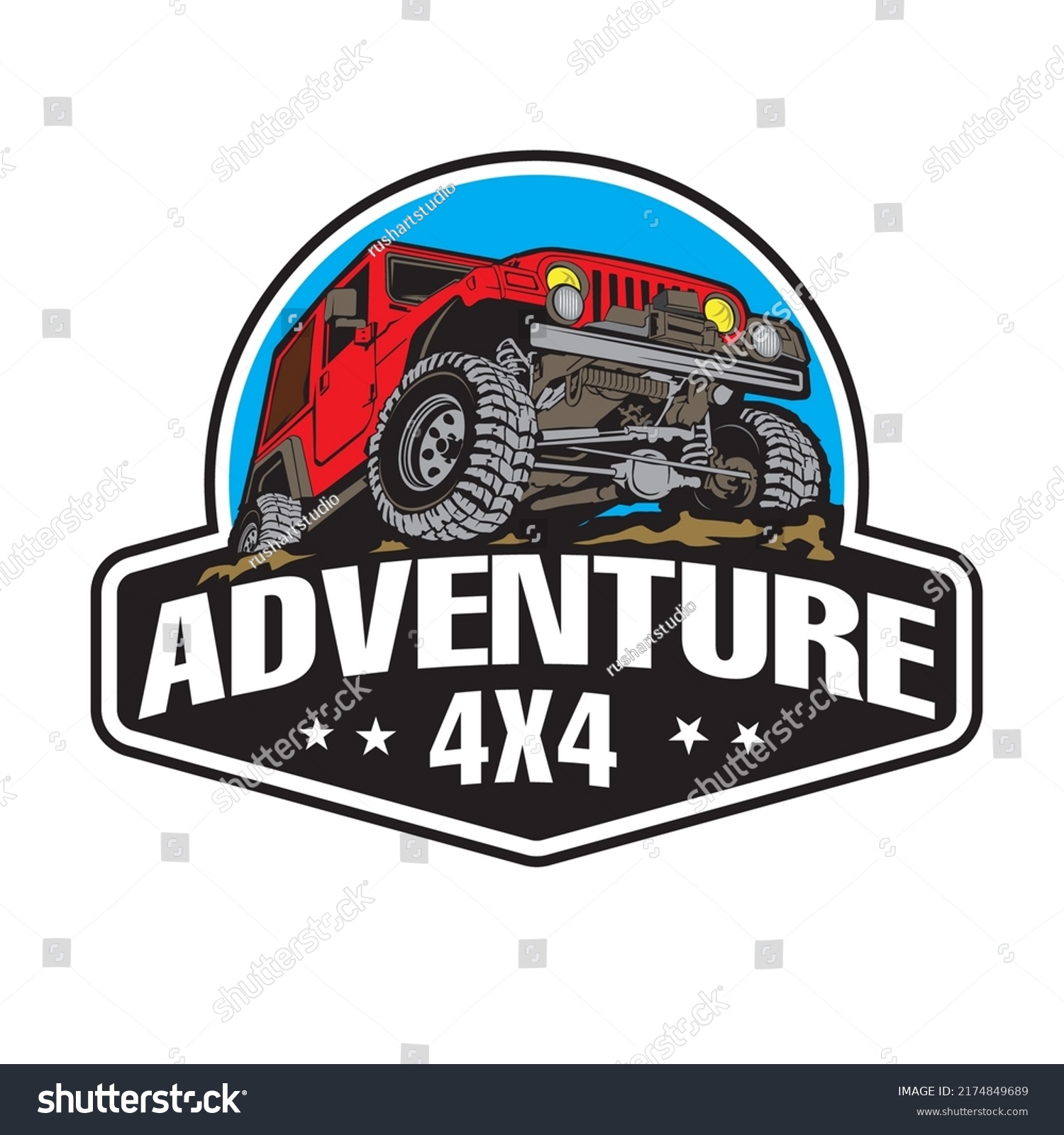 Offroad Vehicle Vector Illustration Perfect Offroad Stock Vector ...