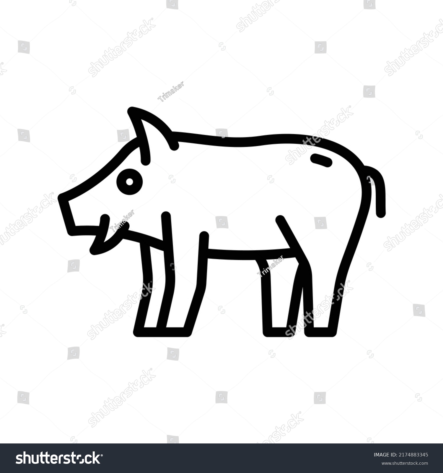 3,652 Boar Line Art Images, Stock Photos & Vectors | Shutterstock