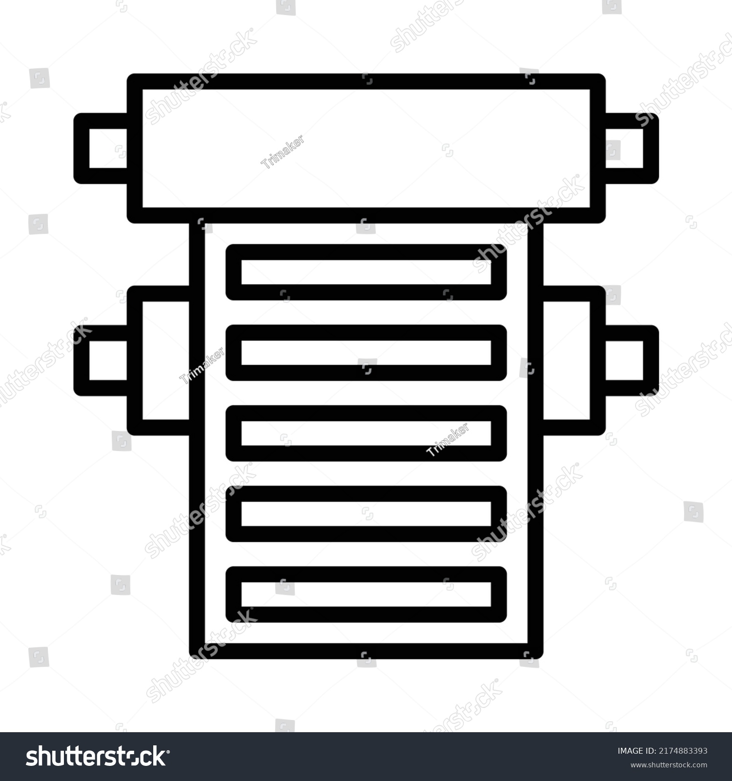 Offset Icon Line Art Style Design Stock Vector (Royalty Free ...