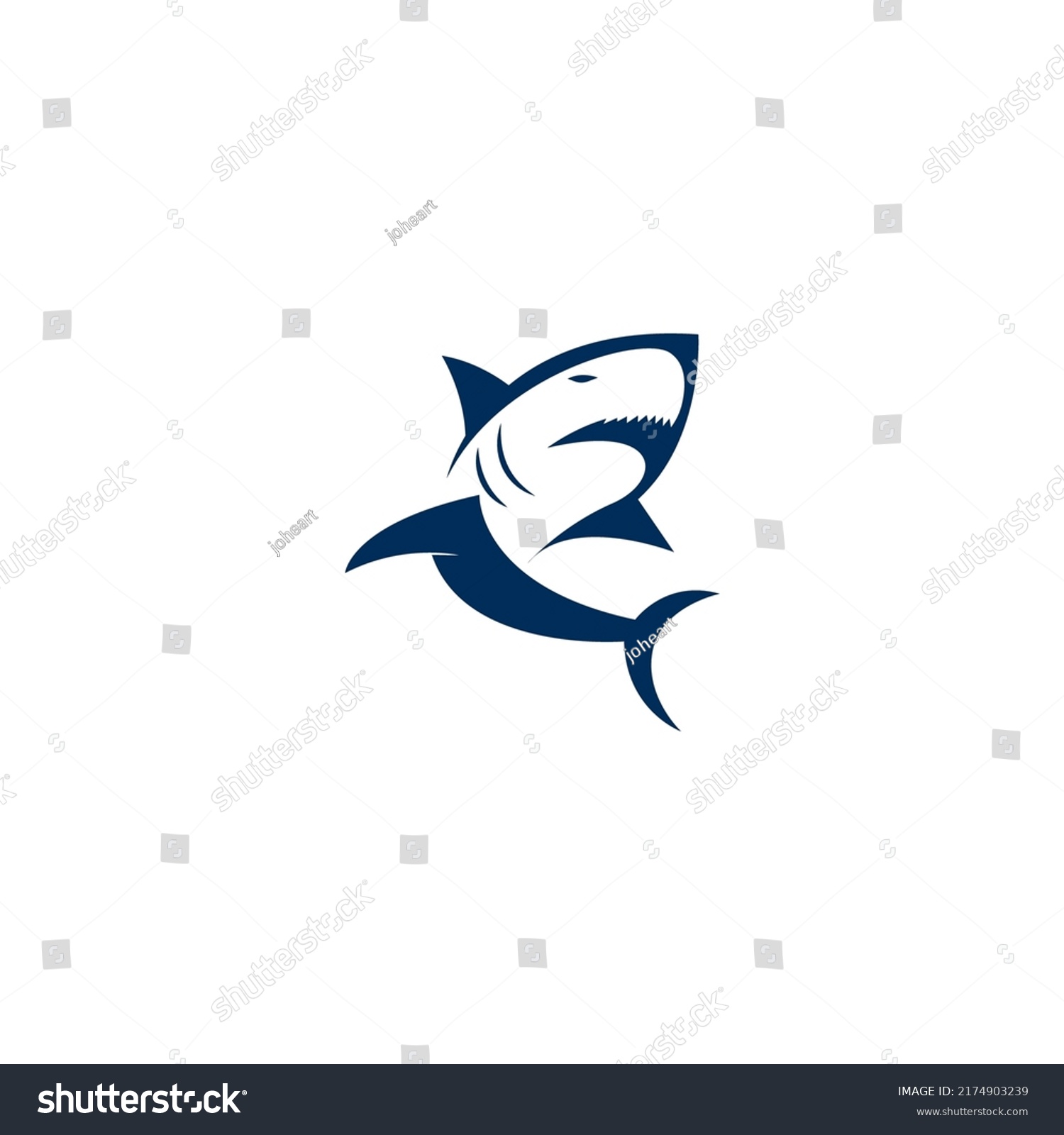 Shark Logo Design Vector Illustration Stock Vector (Royalty Free ...