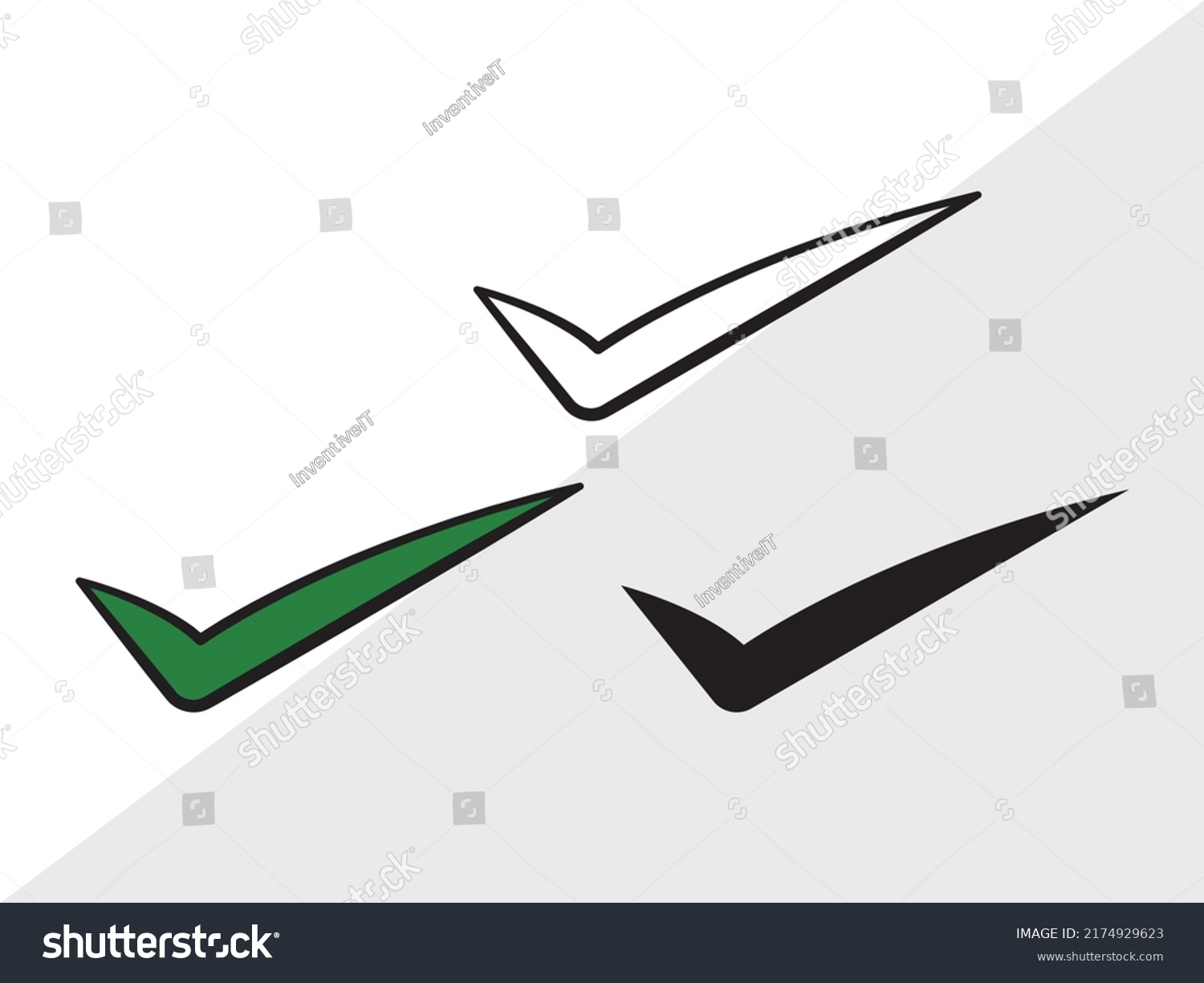 Check Mark Svg Printable Vector Illustration Stock Vector (Royalty Free