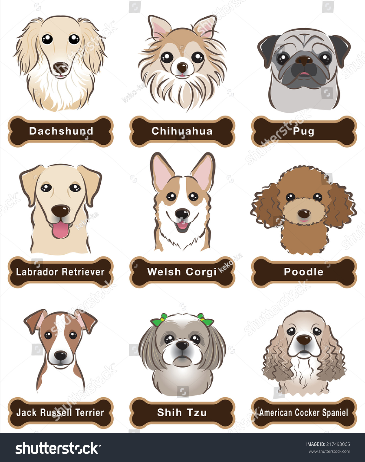 Dog Nameplate Stock Vector (Royalty Free) 217493065 | Shutterstock