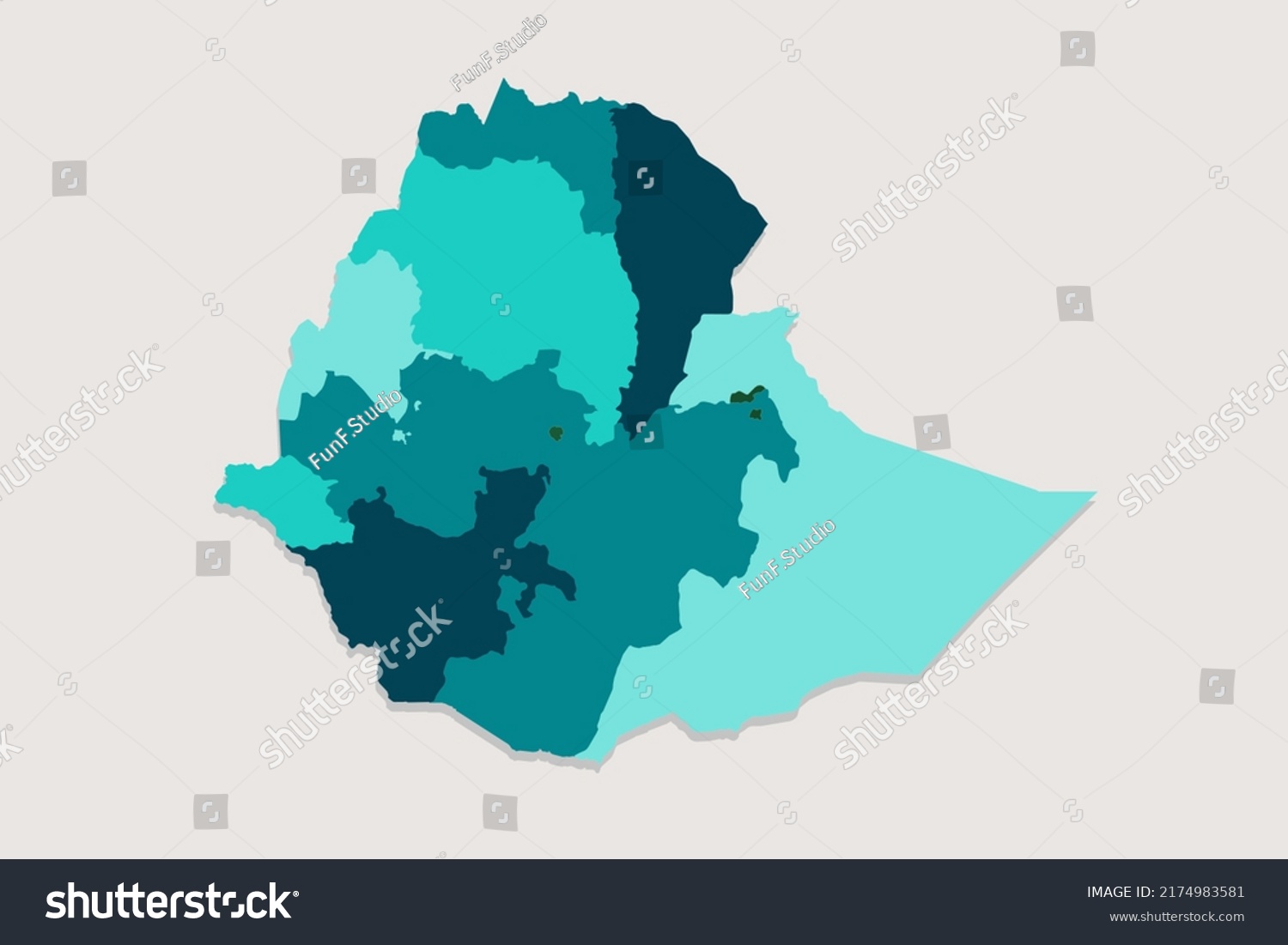 Ethiopia Map World Map International Vector Stock Vector Royalty Free Stock Vector Ethiopia Map World Map International Vector Template With High Detailed Including Blue And Green 2174983581