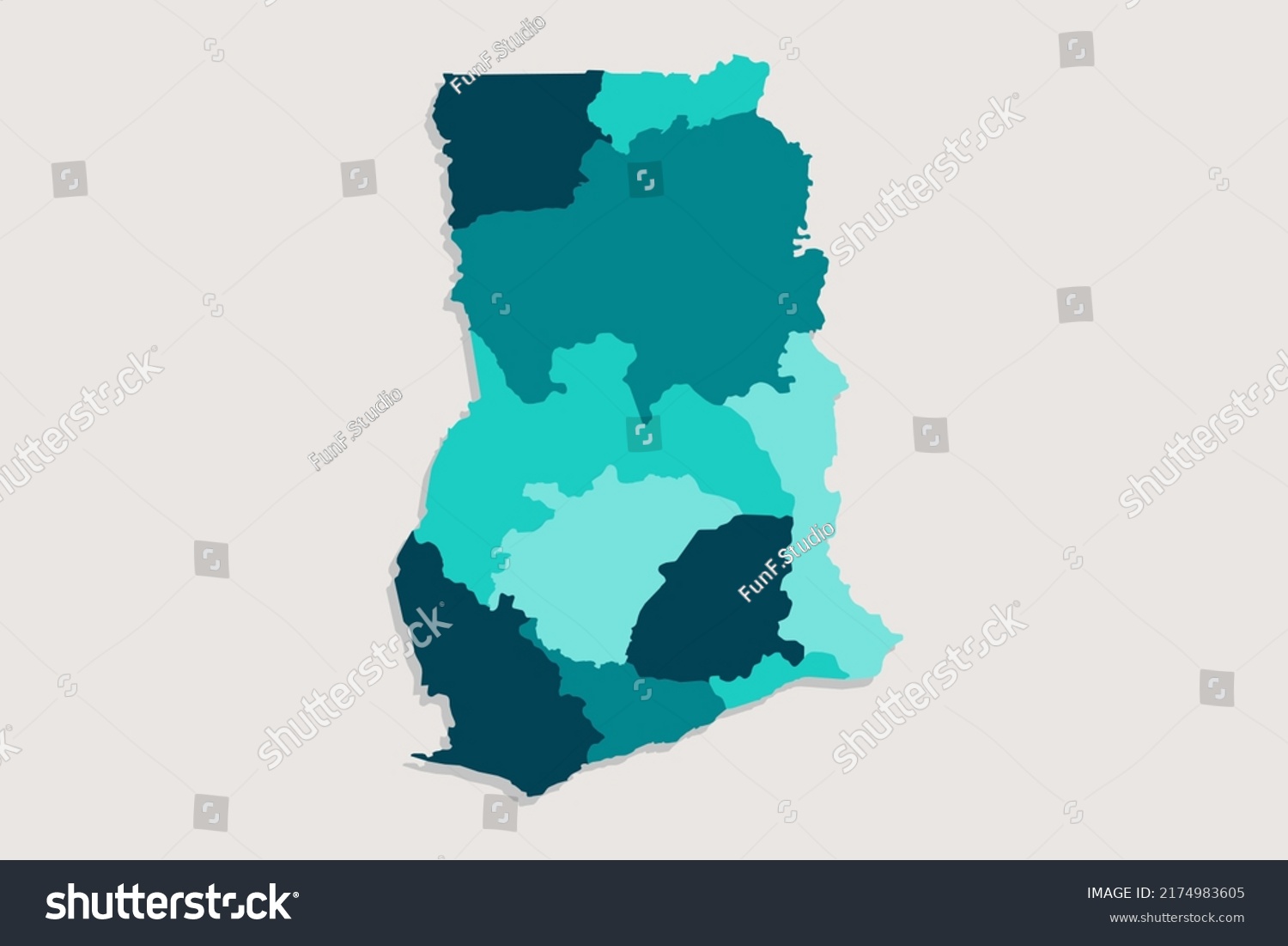 Ghana Map World Map International Vector Stock Vector (Royalty Free ...