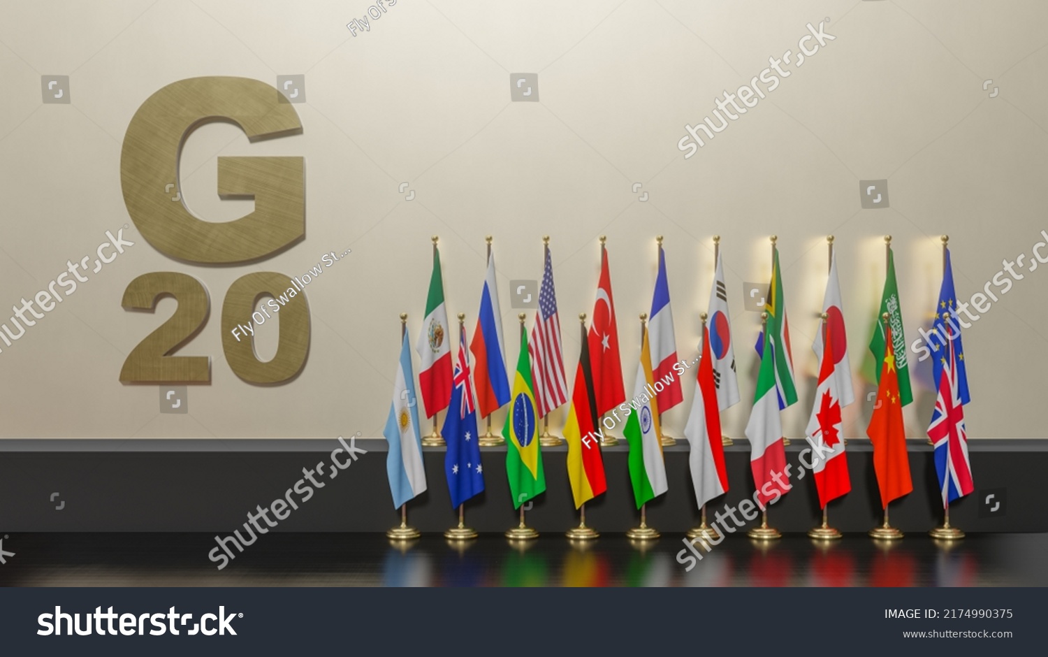 Flags G20 Membership Concept G20 Summit Stock Illustration 2174990375 ...