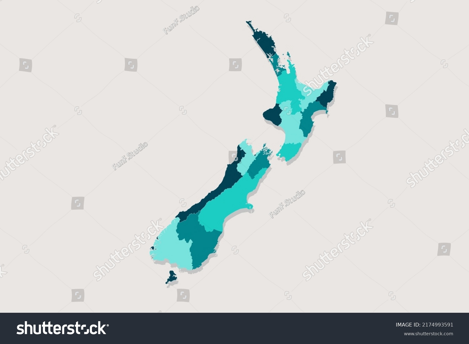 New Zealand Map World Map International Stock Vector Royalty Free Stock Vector New Zealand Map World Map International Vector Template With High Detailed Including Blue And 2174993591