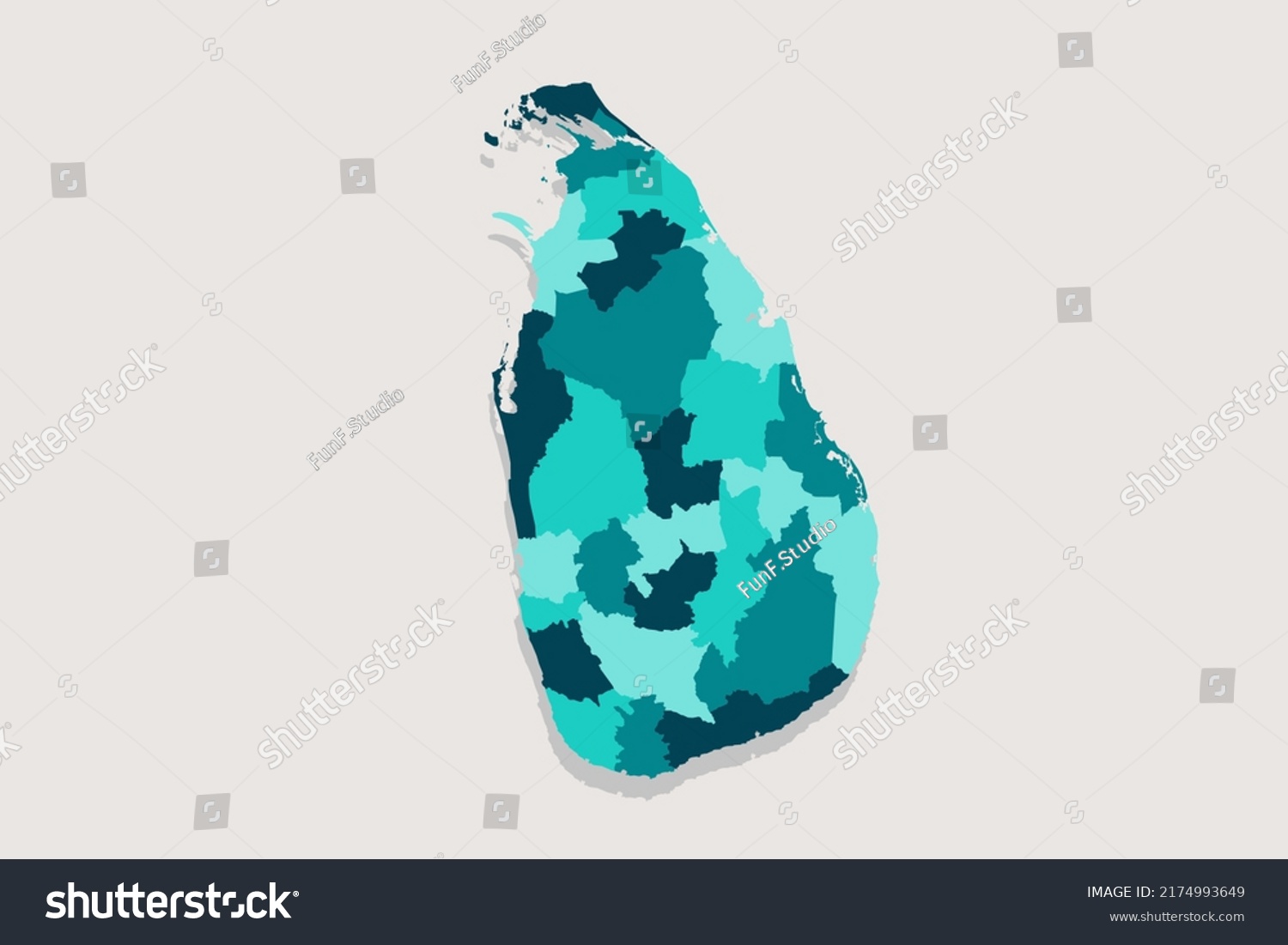 Sri Lanka Map World Map International Stock Vector Royalty Free Stock Vector Sri Lanka Map World Map International Vector Template With High Detailed Including Blue And Green 2174993649