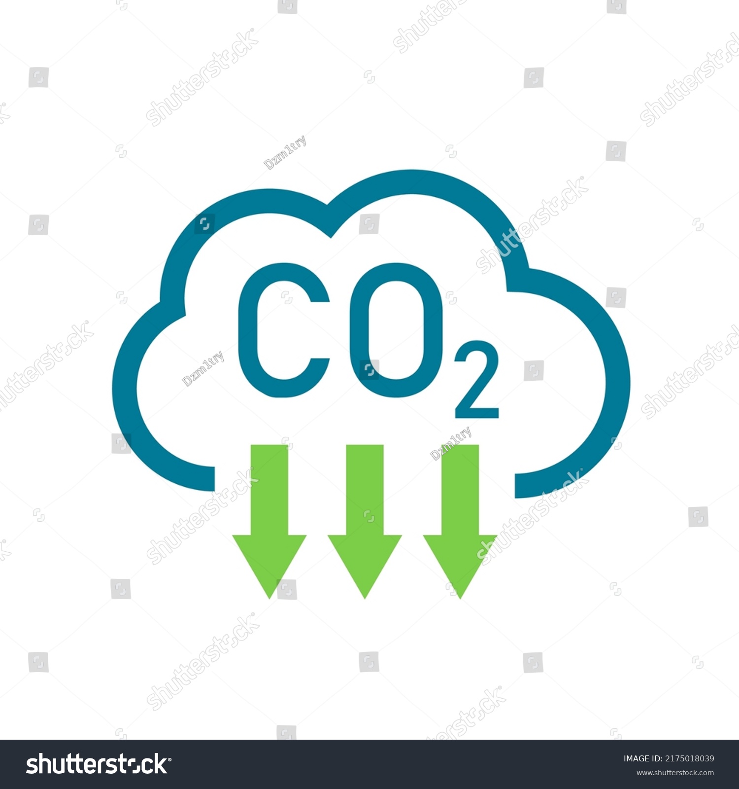 Reduce Co2 Emissions Icon Clipart Image Stock Vector (Royalty Free ...