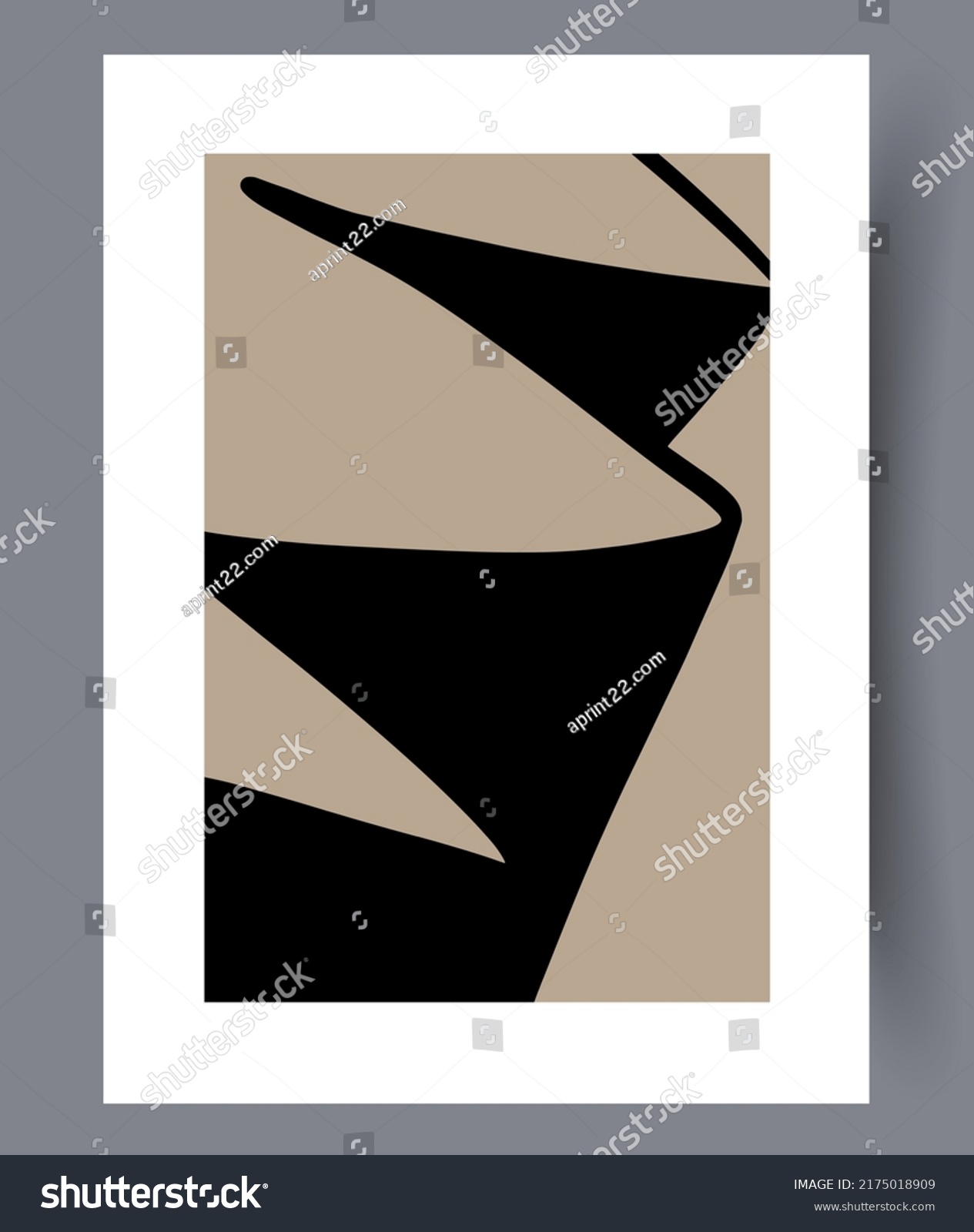 Eccentric Modern Artworks Print Interior Design Stock Vector (Royalty ...