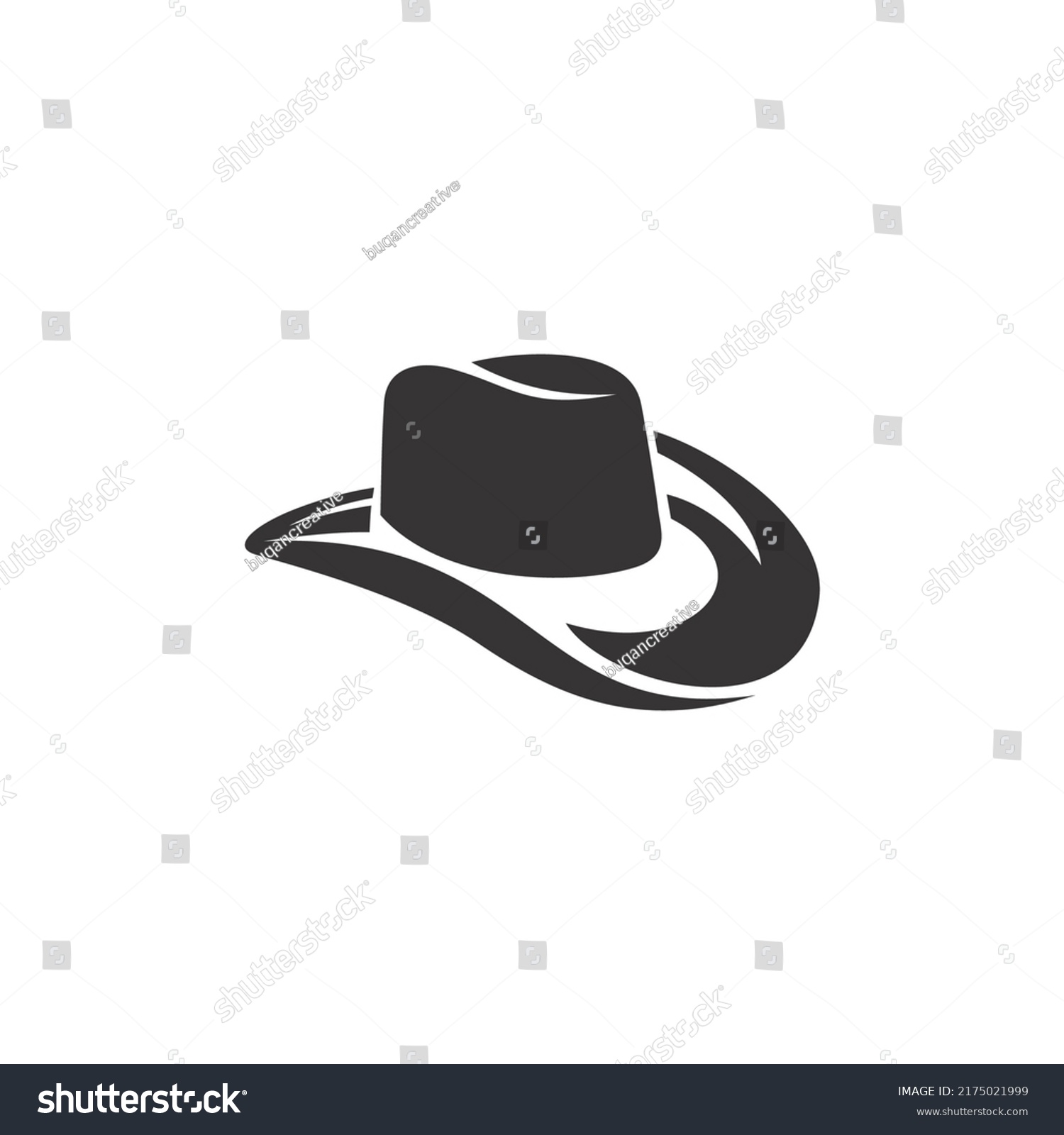 Cowboy Hat Vector Clip Art Hand Stock Vector (Royalty Free) 2175021999 ...