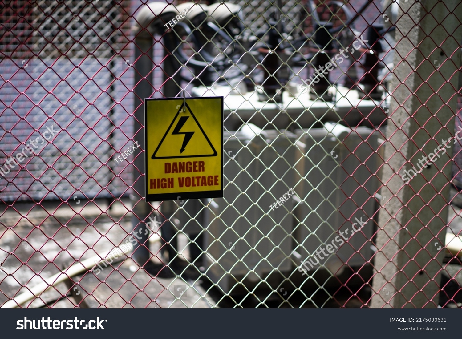 Highvoltage Transformer Cage Protects Against Early Stock Photo ...