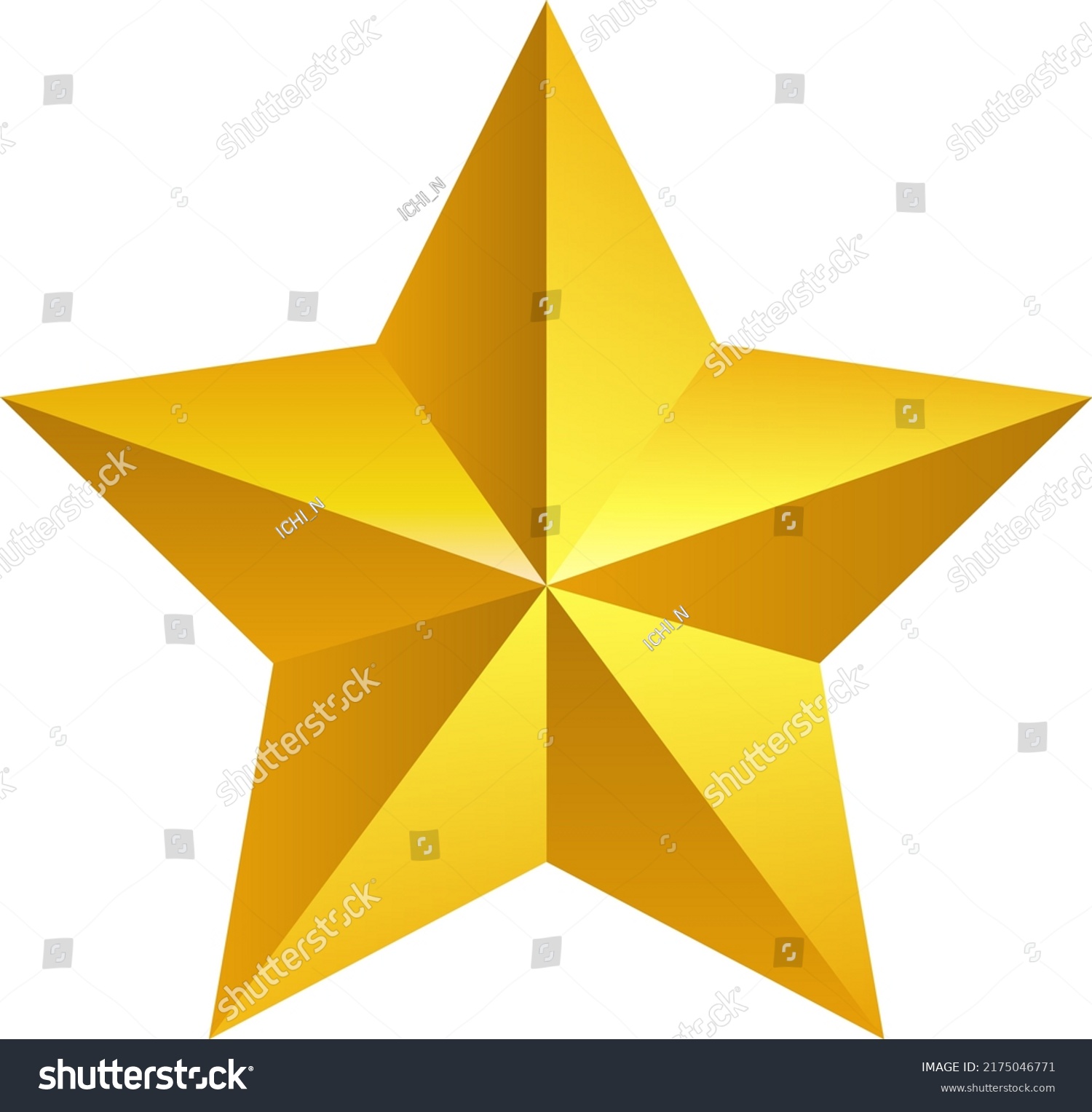 Simple Gold Star Vector Illustration Stock Vector (Royalty Free ...