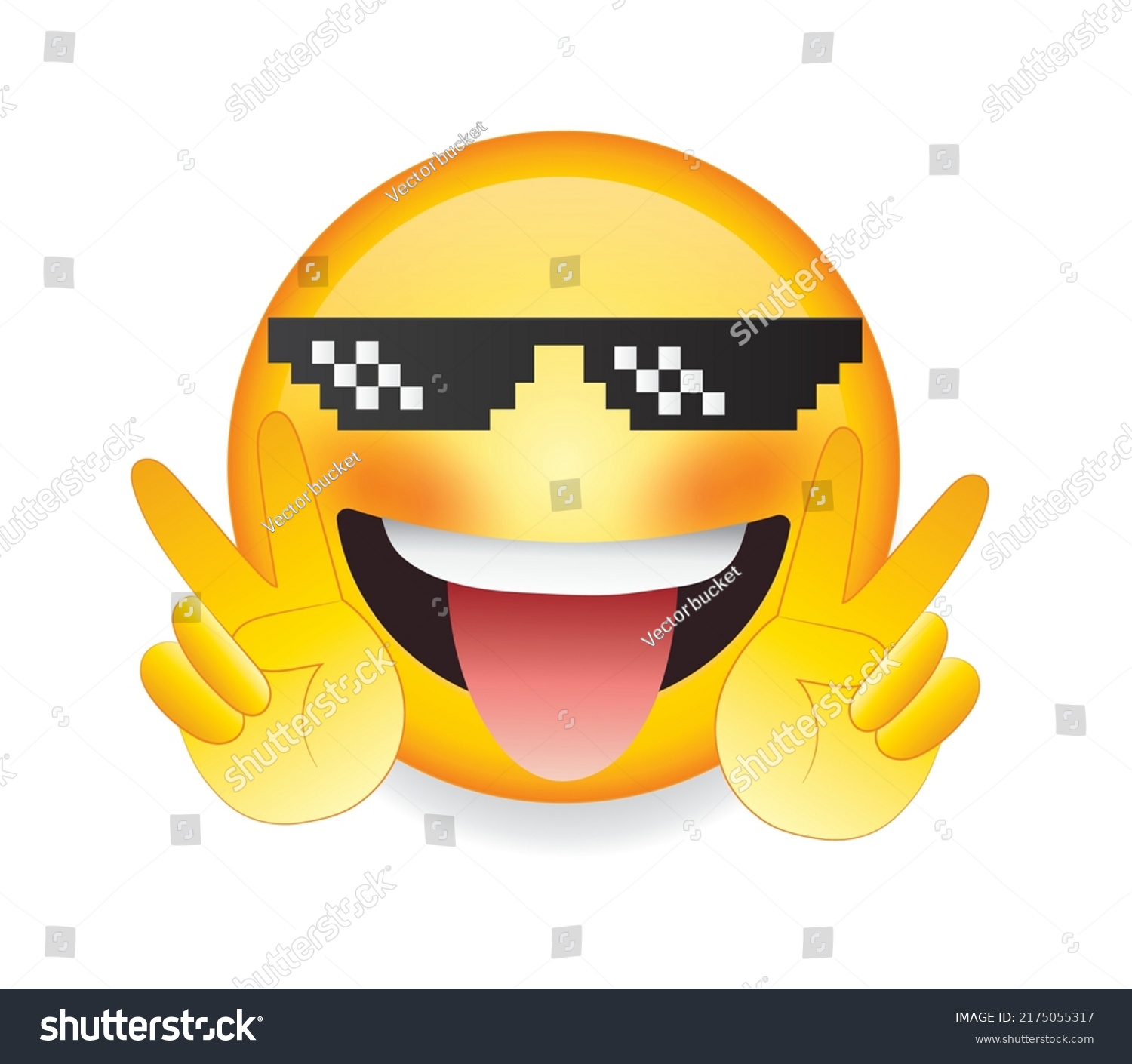 High Quality Emoticon On White Background Stock Vector (Royalty Free ...