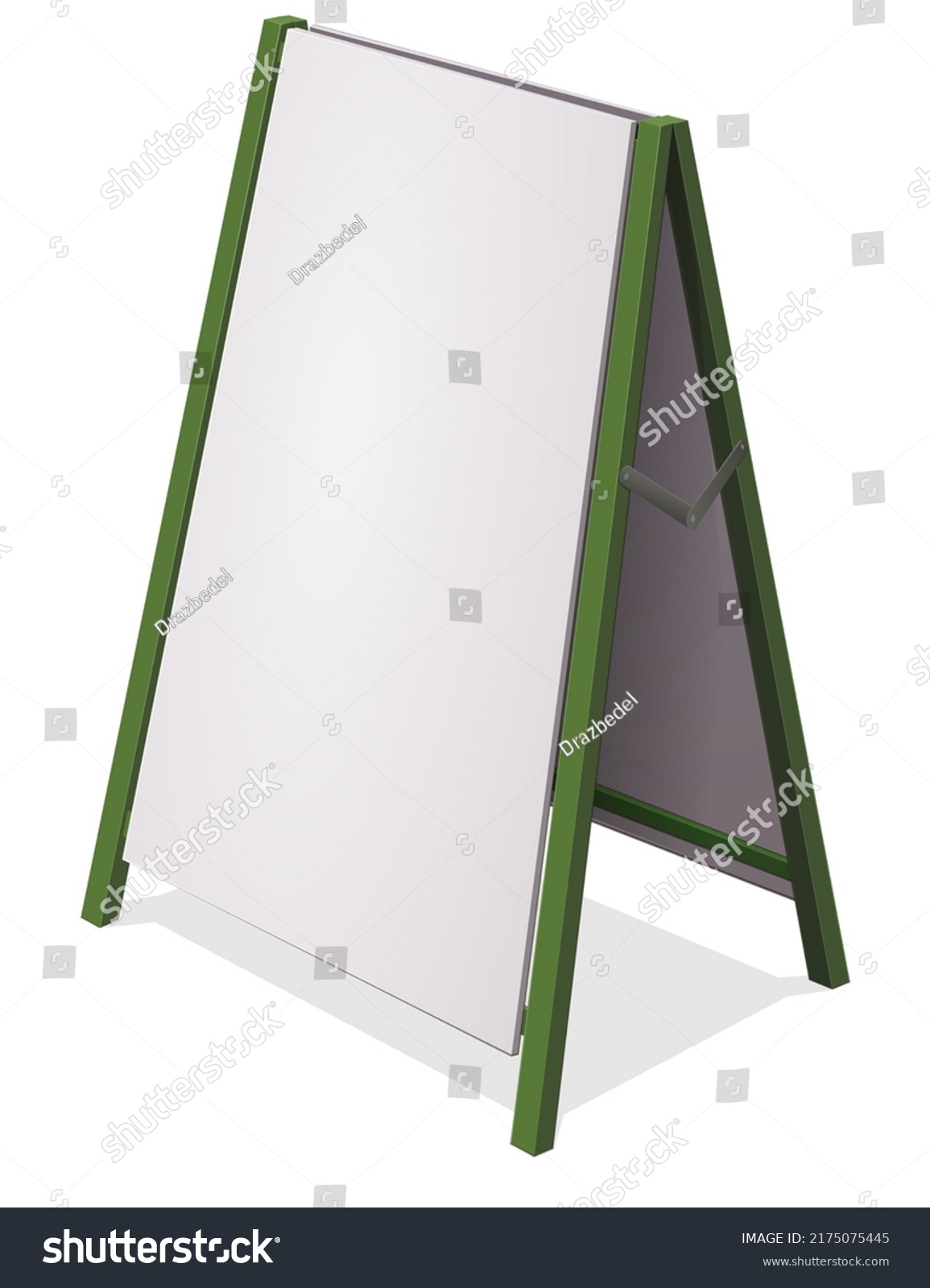 Blank Sandwich Whiteboard Board On White Stock Vector (Royalty Free