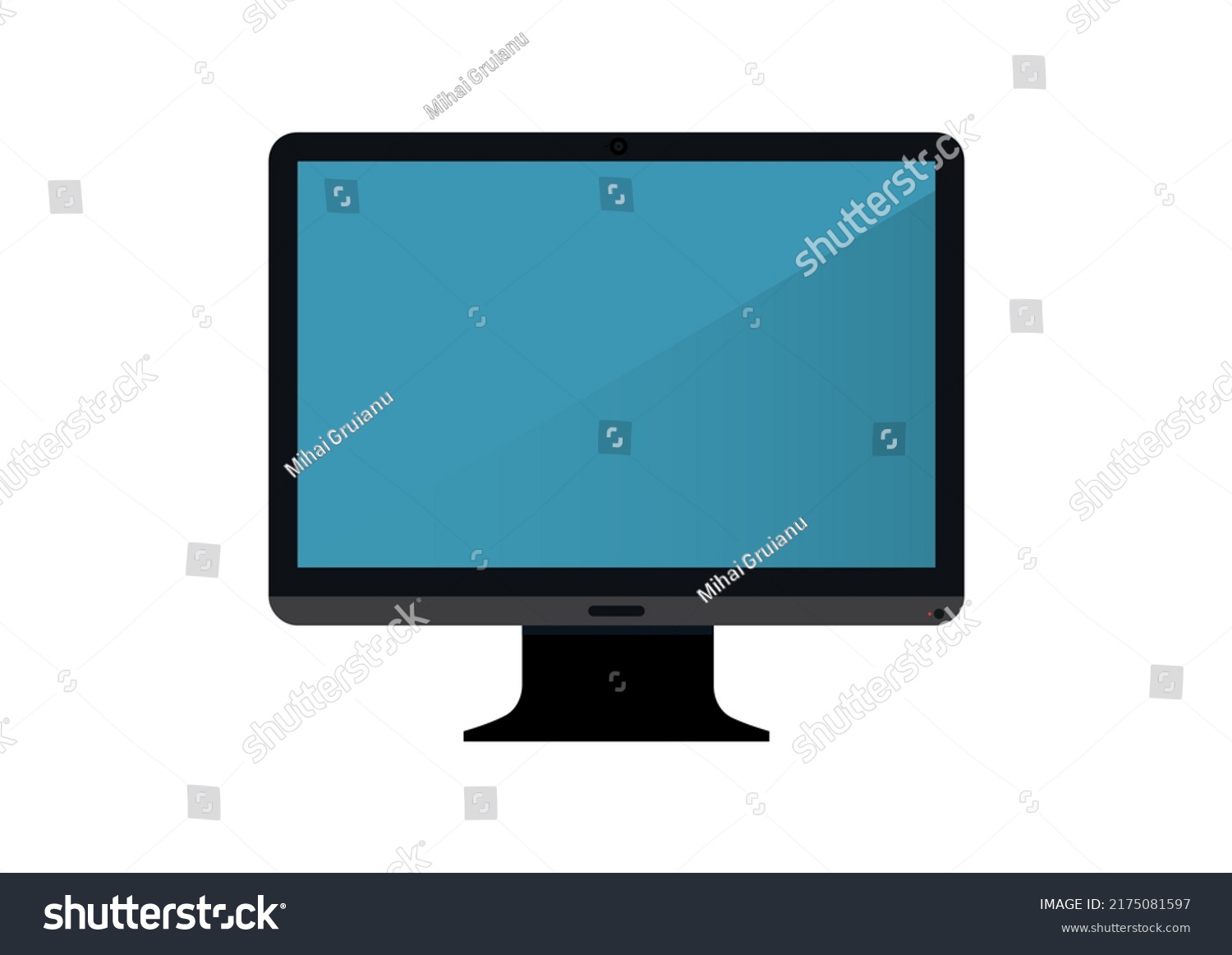 All One Computer Clipart Isolated On Stock Vector (Royalty Free ...