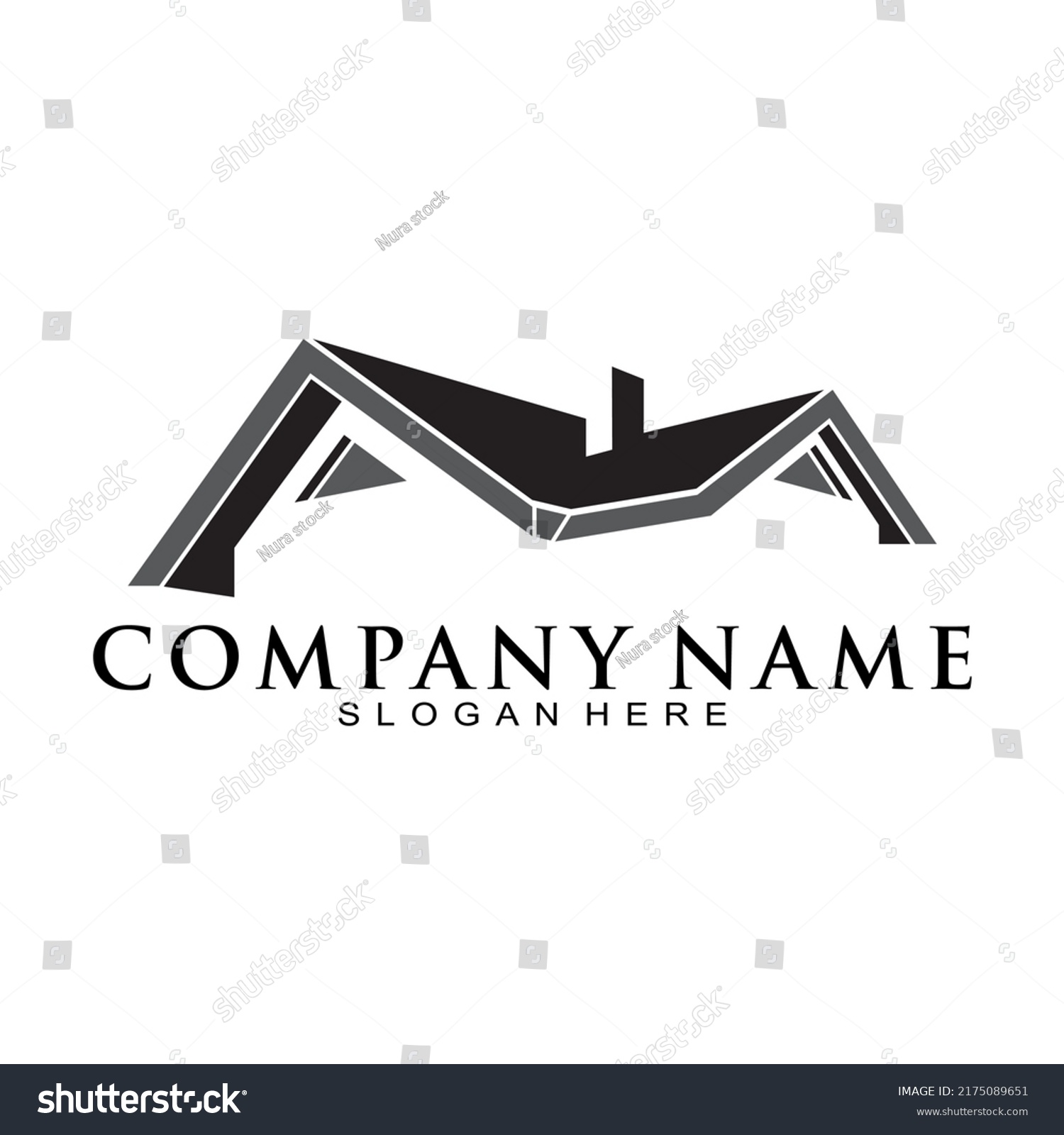 Black House Roof Vector Logo Stock Vector (royalty Free) 2175089651 