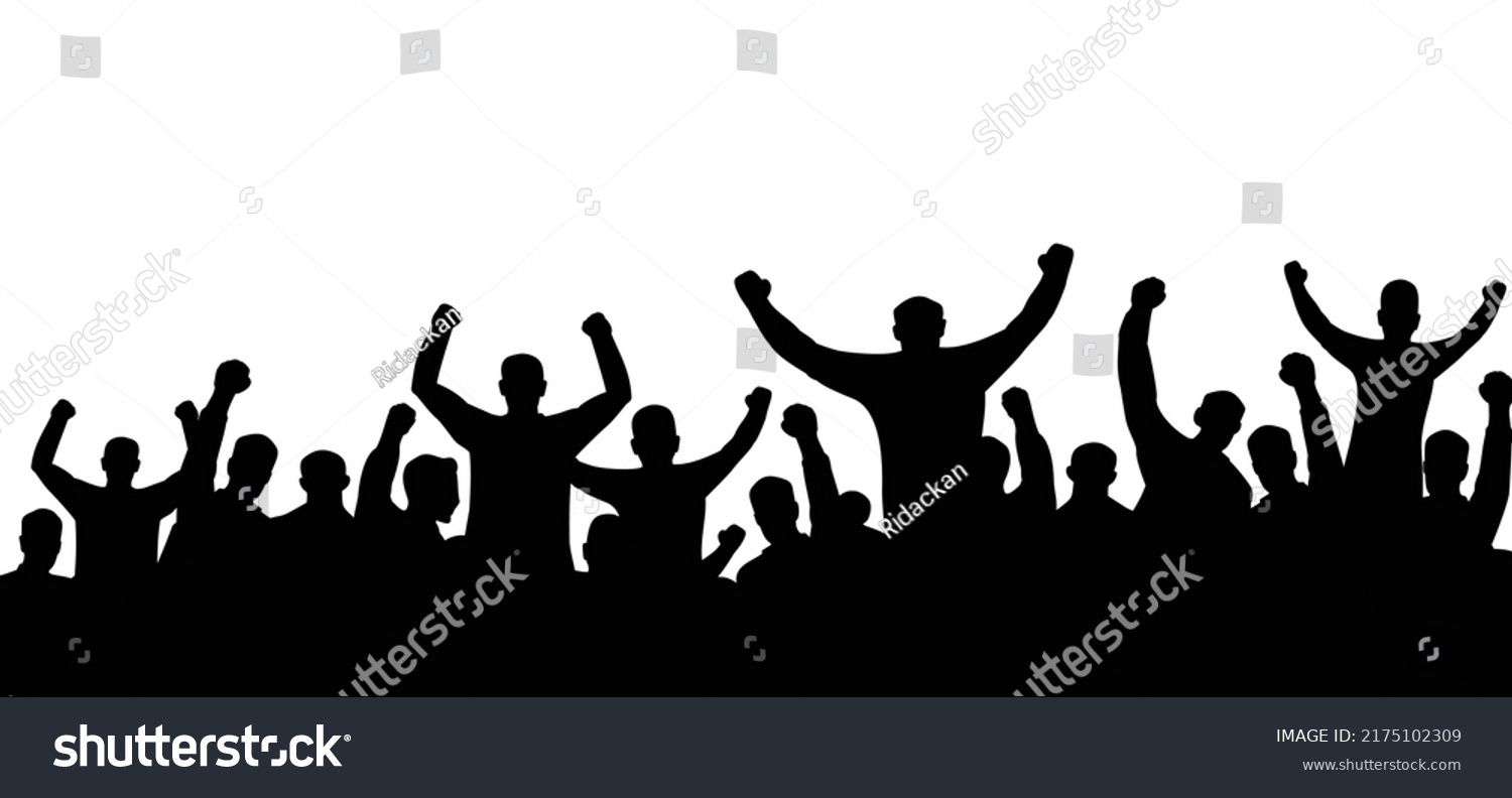 Angry Crowd People Protest Cartoon Group Stock Vector (Royalty Free ...
