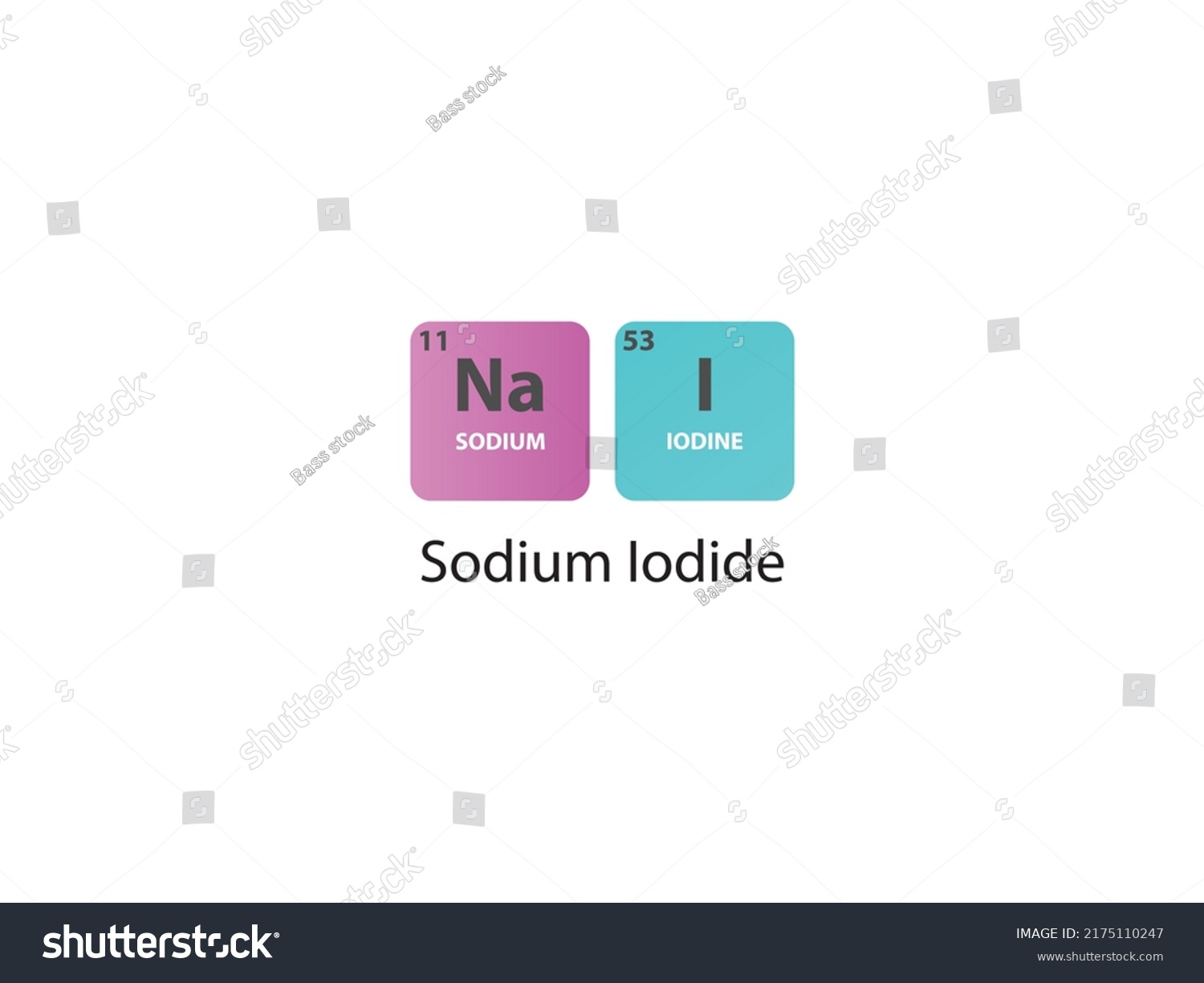 Nai Sodium Iodide Molecule Simple Molecular Stock Vector Royalty Free 2175110247 Shutterstock