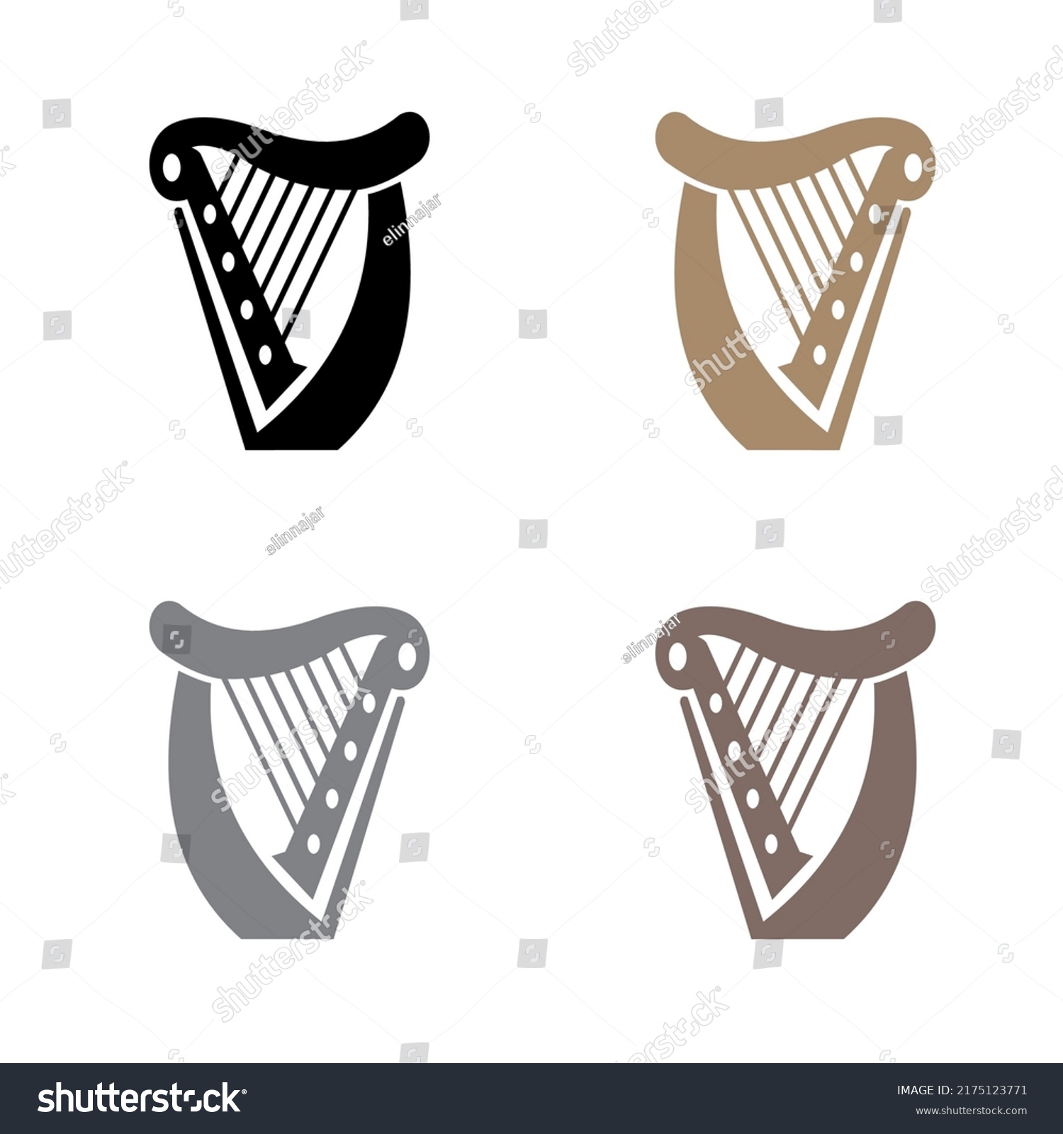 Harp Musical Instrument Vector Graphic Stock Vector (Royalty Free ...