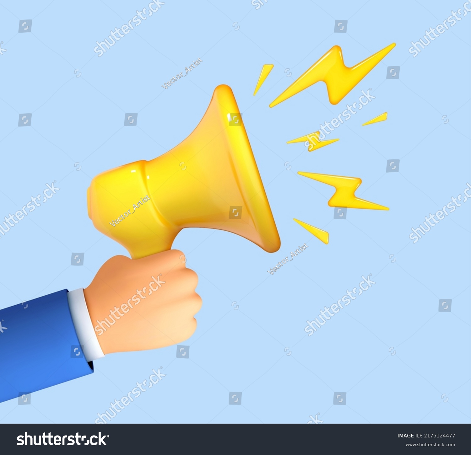 3d Cartoon Hand Hold Megaphone Marketing Stock Vector Royalty Free 2175124477 Shutterstock 3003