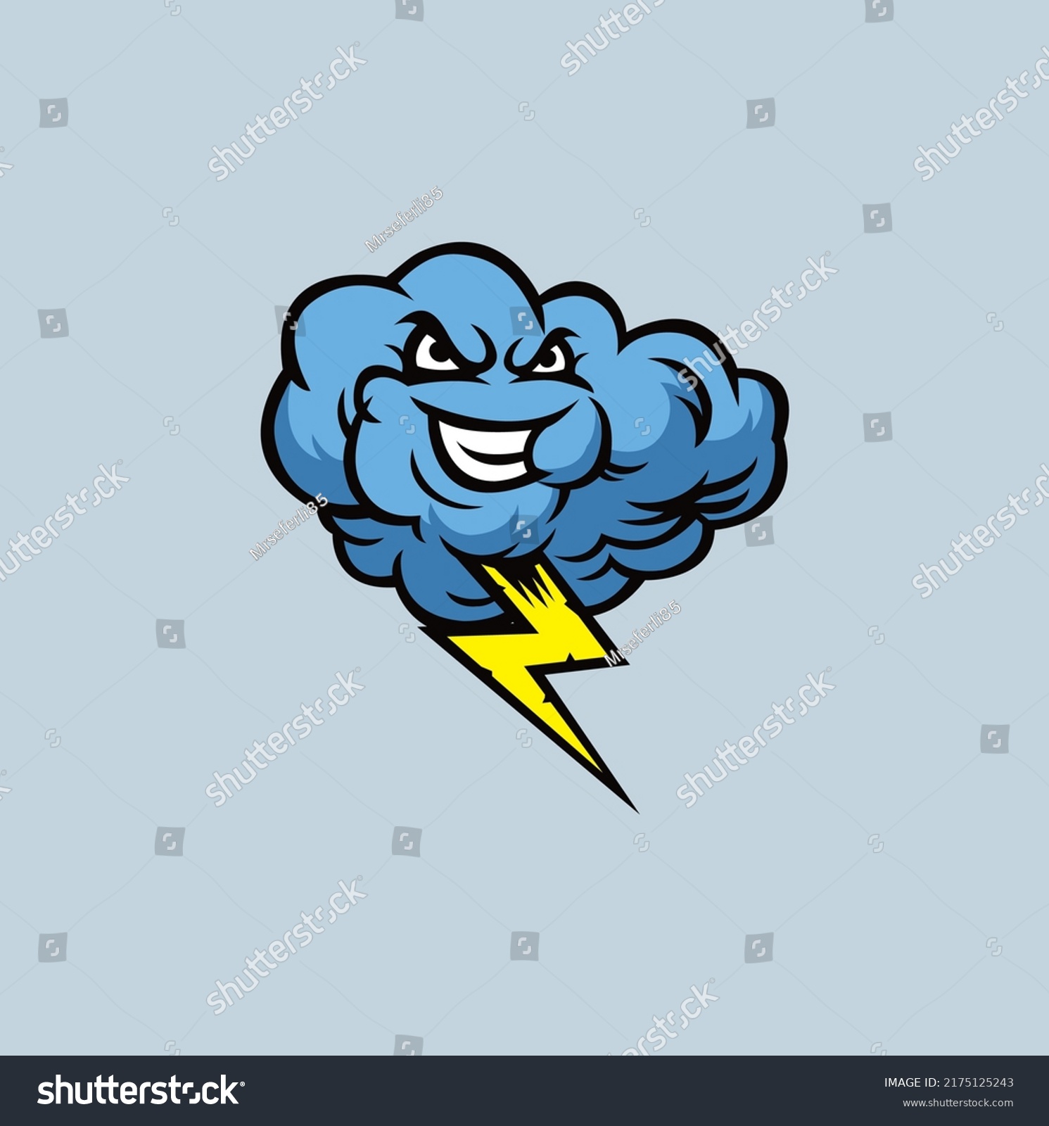 Storm Mascot Vector Vector Illustration Stock Vector (Royalty Free ...