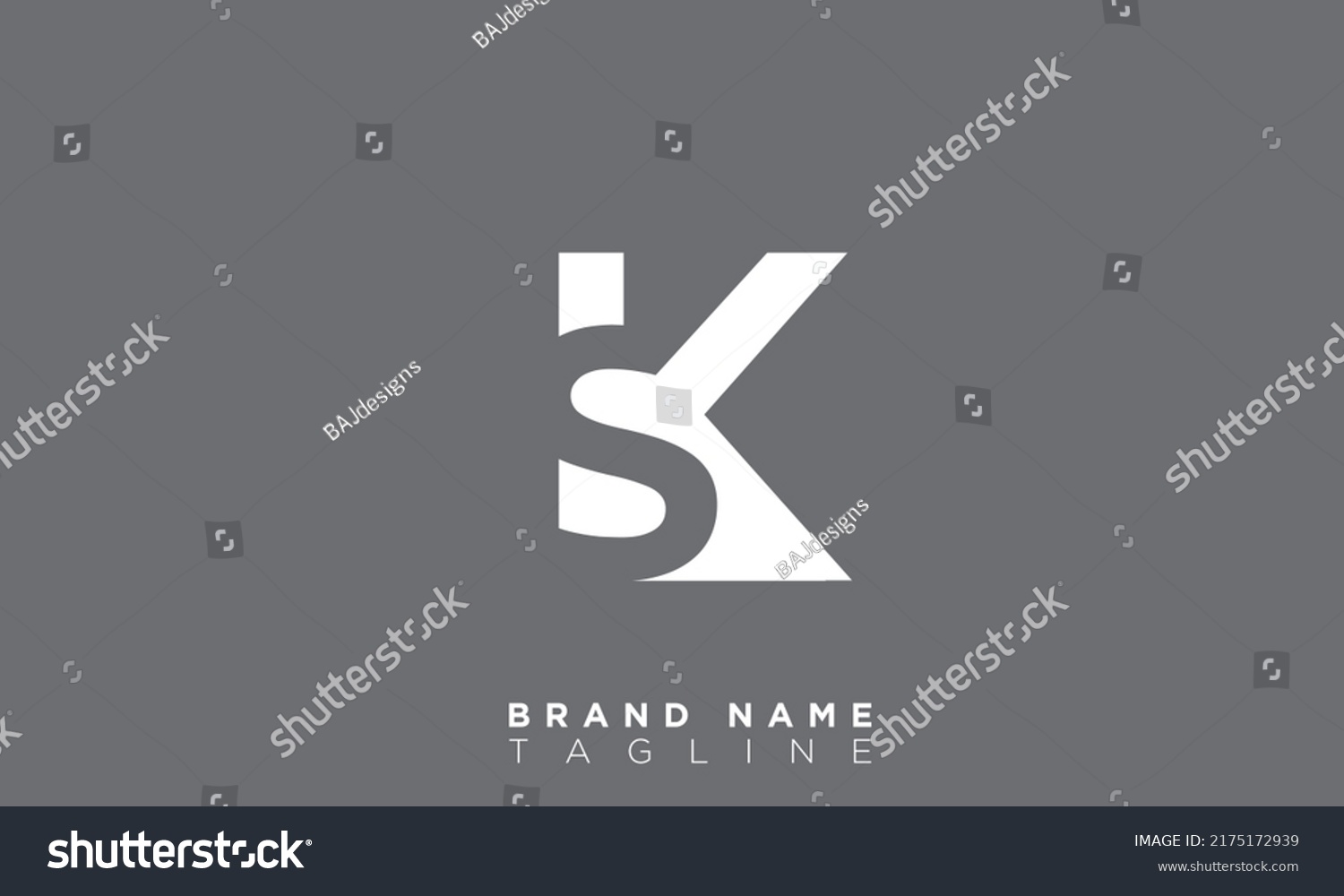 Sk Alphabet Letters Initials Monogram Logo Stock Vector (Royalty Free ...