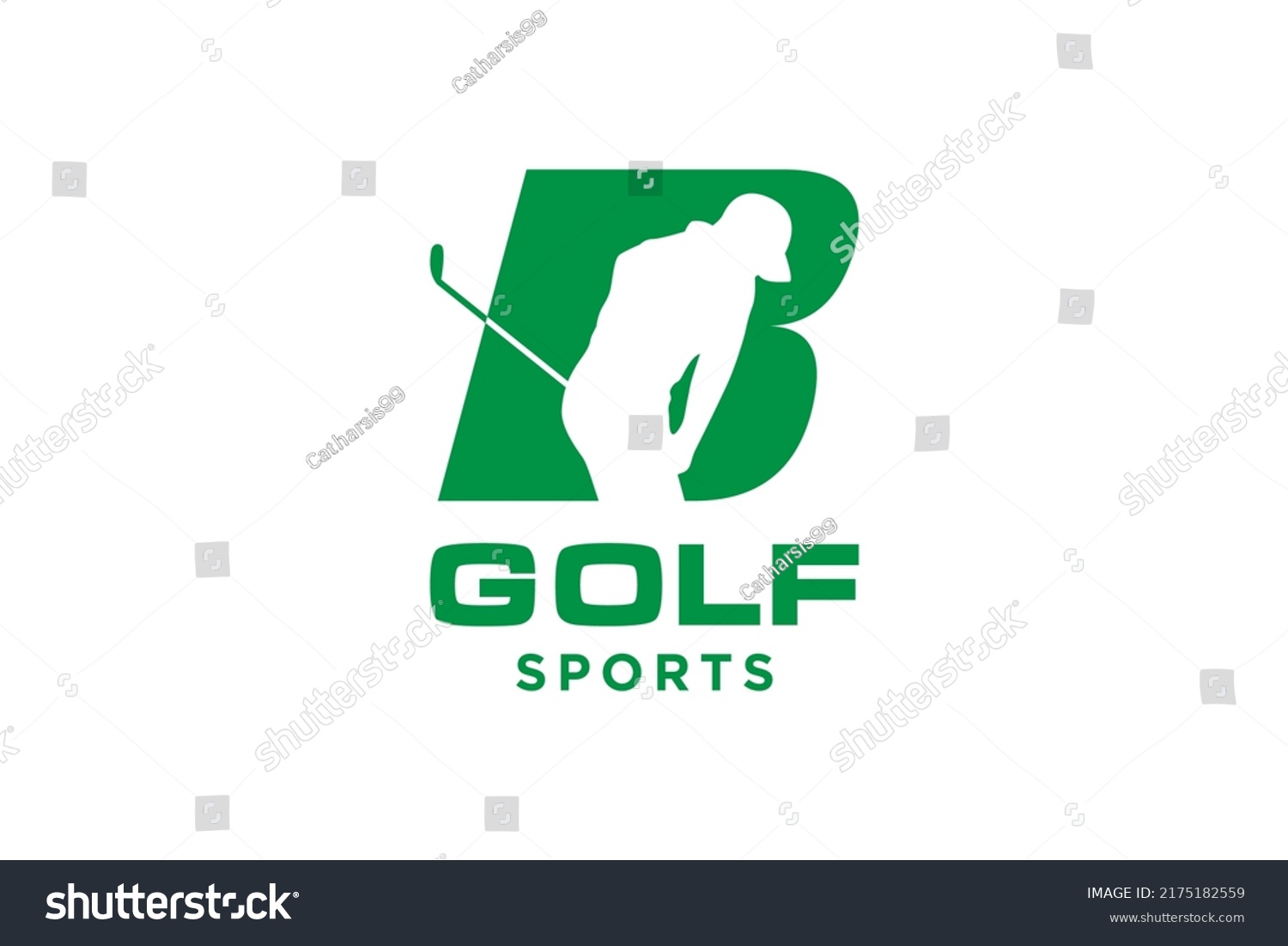 Alphabet Letter Icon Logo B Golf Stock Vector (Royalty Free) 2175182559 ...