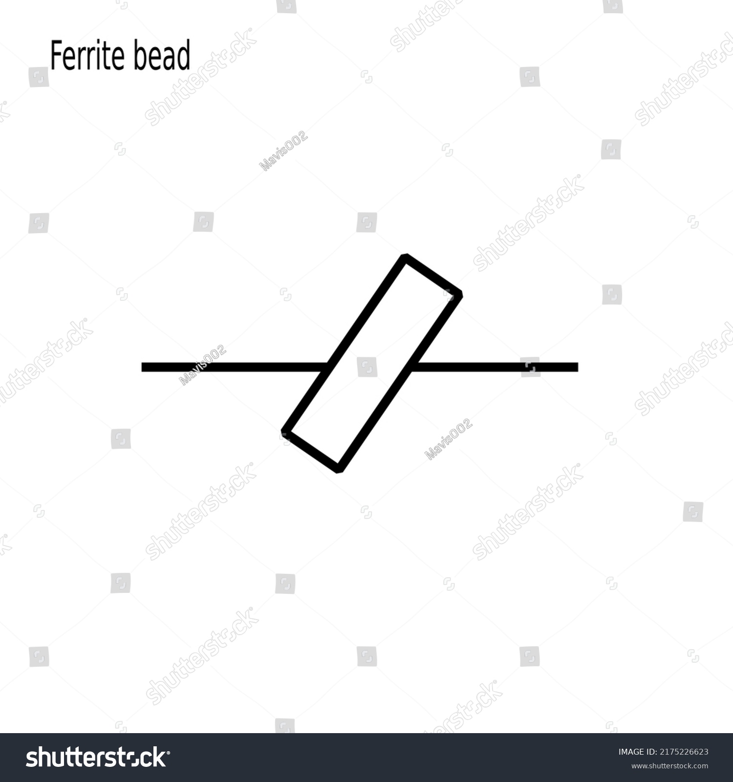 Ferrite Bead Symbol Electronic Inductor Symbol Stock Vector (Royalty