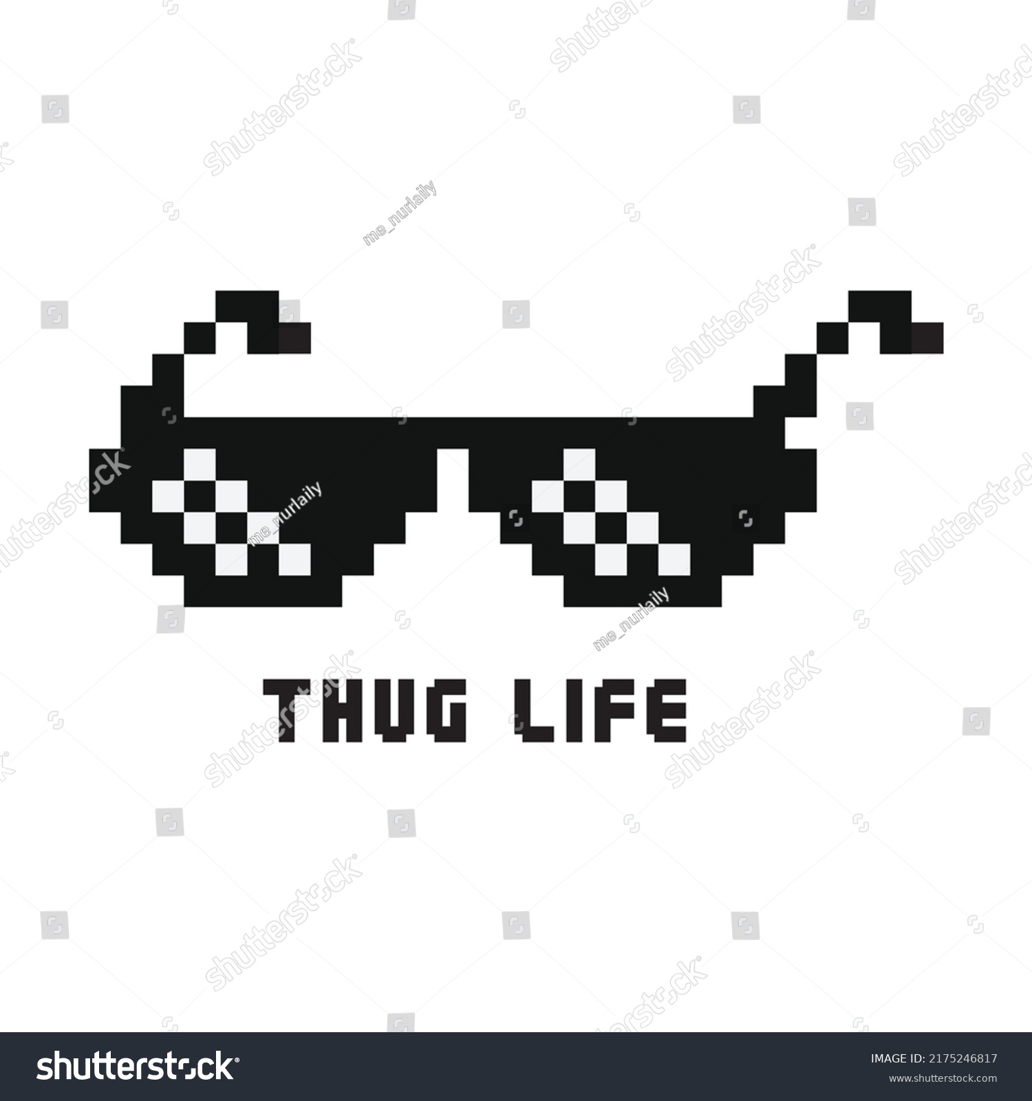 Thug Life Vector Pixel Glasses Stock Vector (Royalty Free) 2175246817 ...